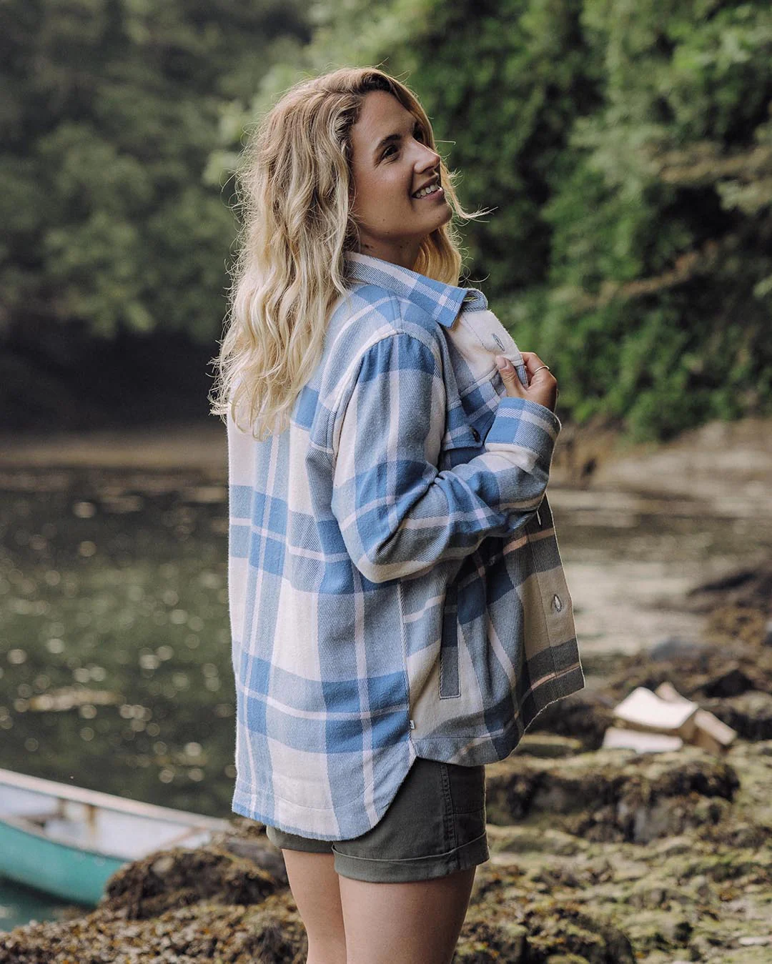 Stella LS Shirt - Provincial Blue Check - Image 5