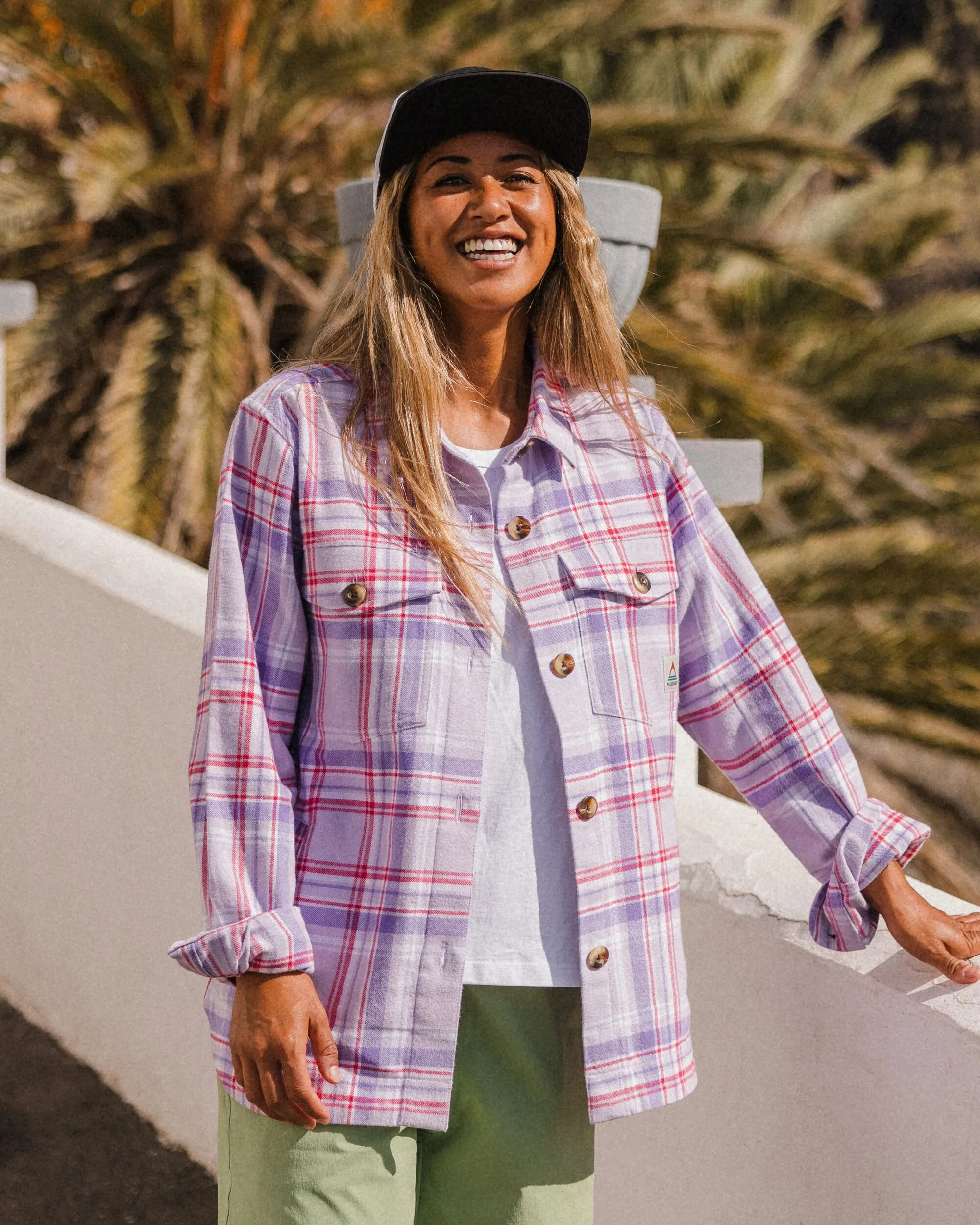 Stella LS Shirt - Retro Purple Check
