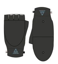 Stem Polar Convertible Mittens - Charcoal - Image 6