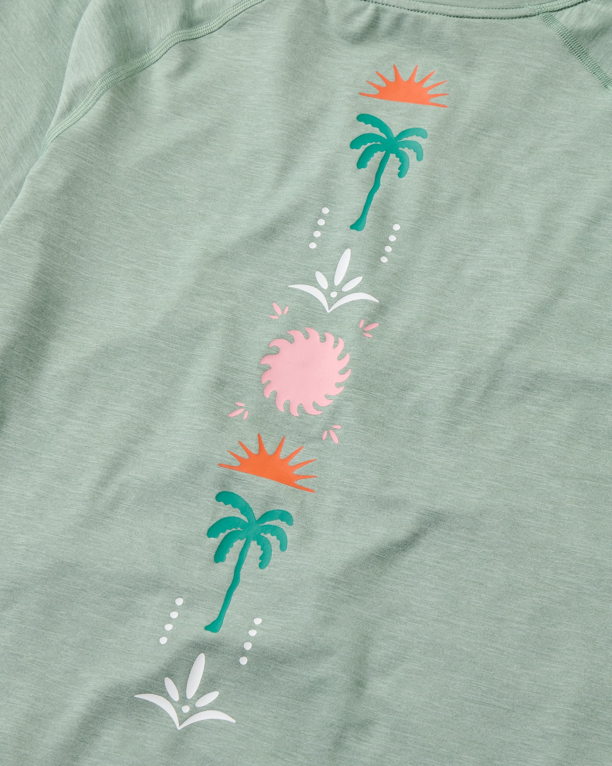 Sunvale Lightweight Surf T-Shirt - Pistachio Marl - Image 4
