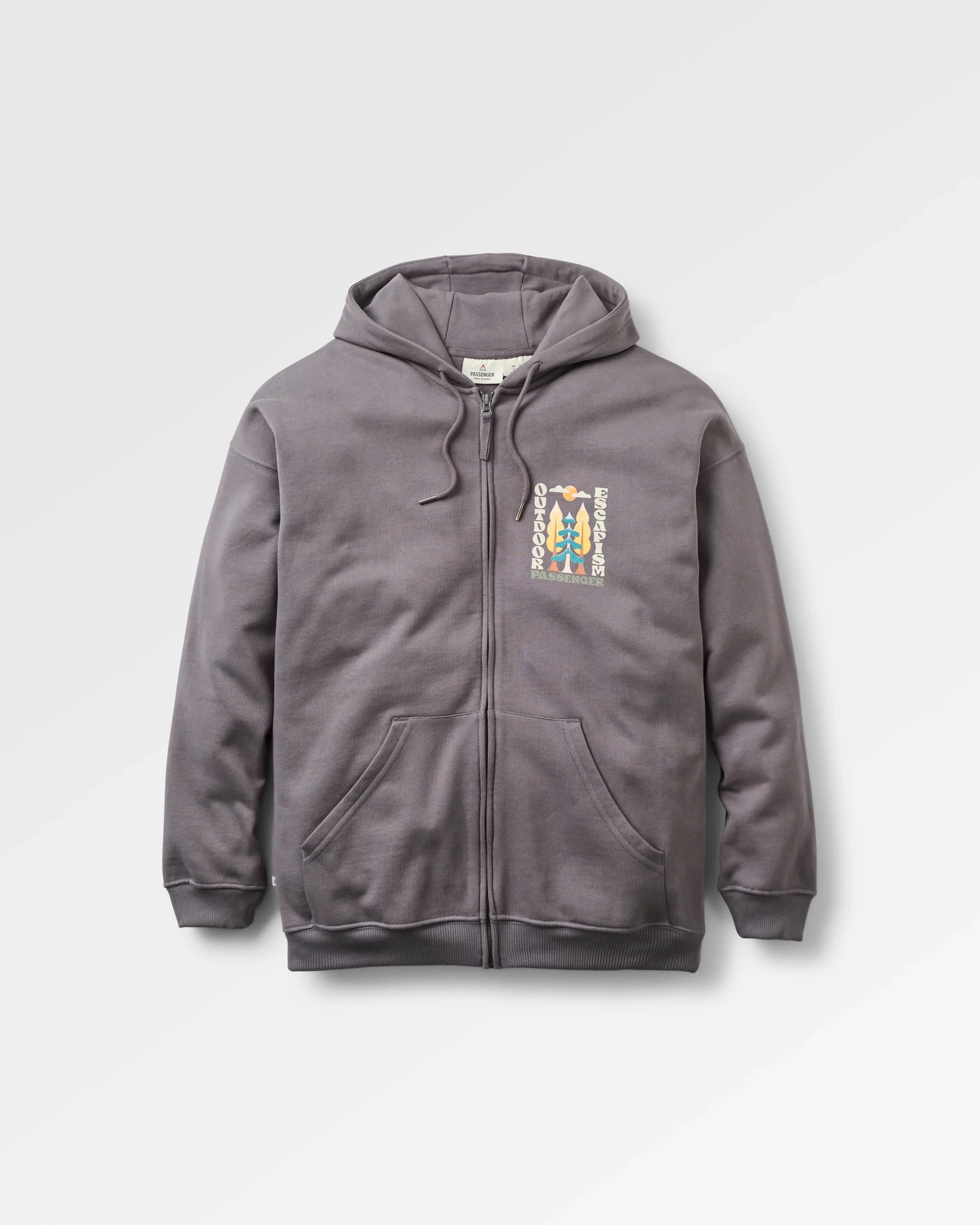 Tall Pines Full Zip Hoodie - Charcoal