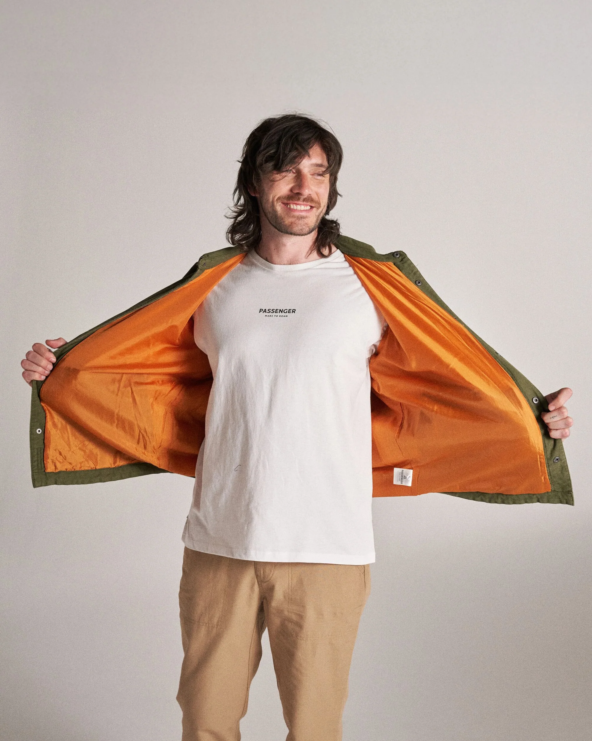 Taranaki Canvas Quilted Overshirt - Khaki - Image 6
