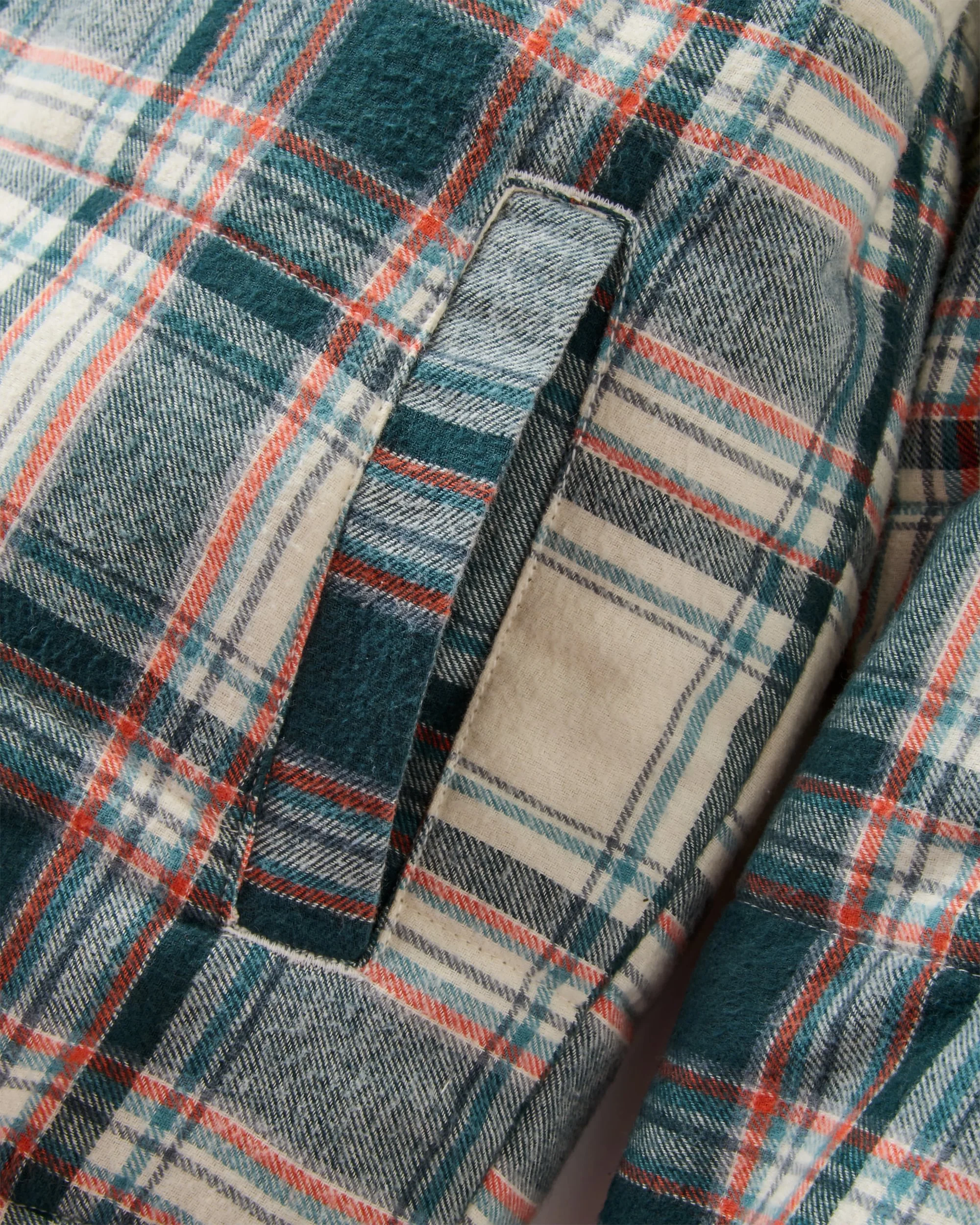 Taranaki Quilted Overshirt - Off White/Dark Fern Check - Image 6