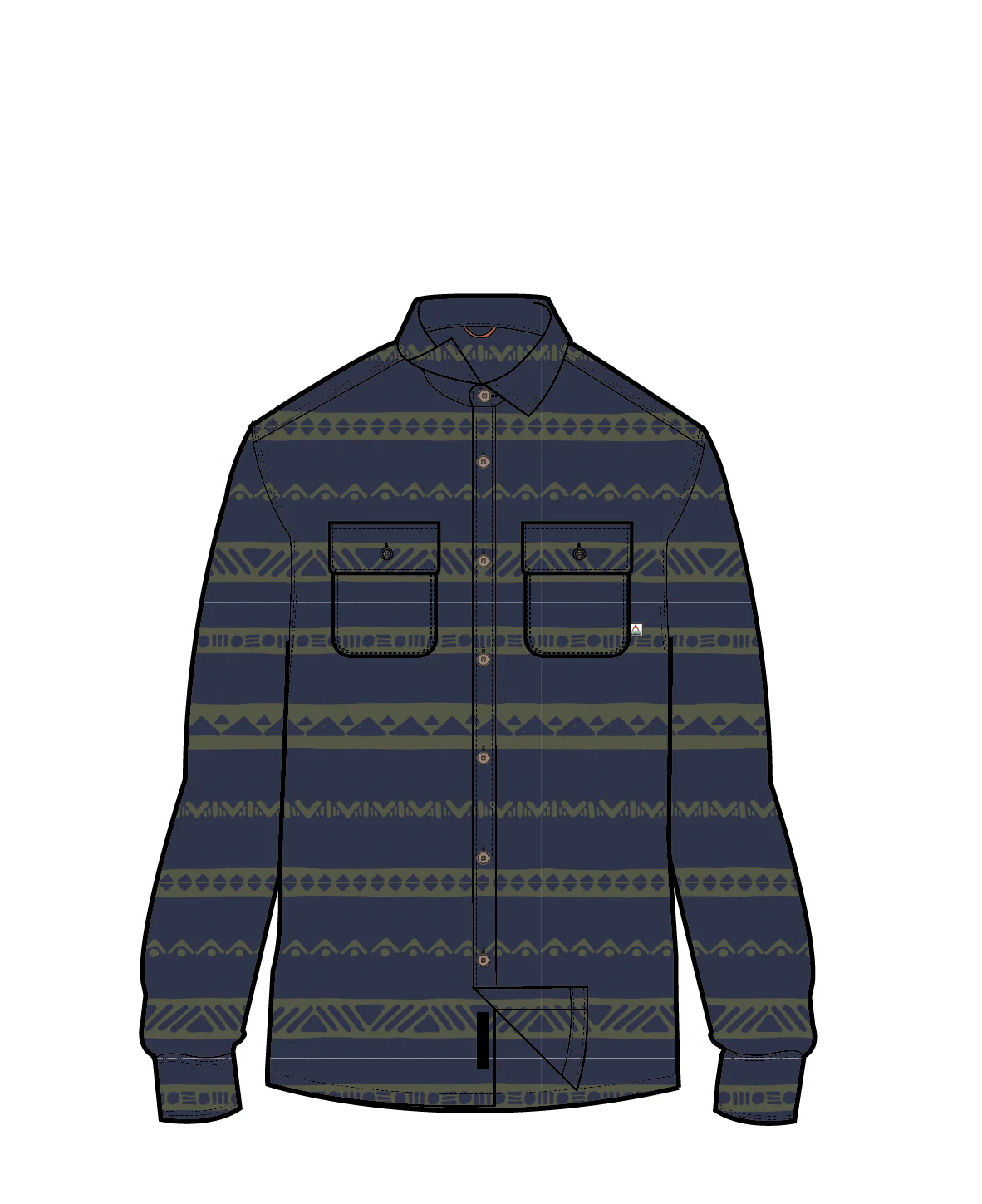 Taupo Organic Cotton Shirt - Rich Navy - Image 12