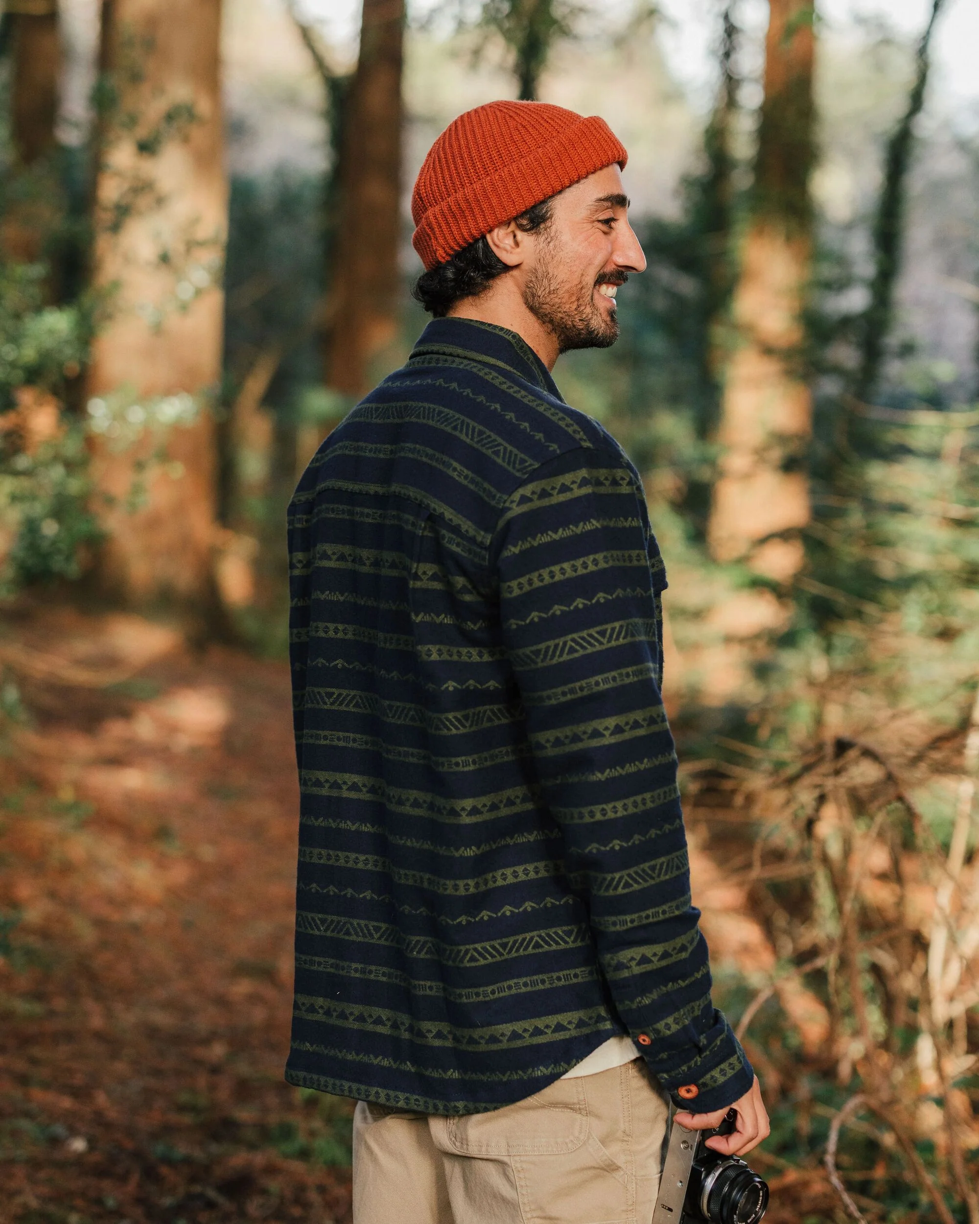 Taupo Organic Cotton Shirt - Rich Navy - Image 4