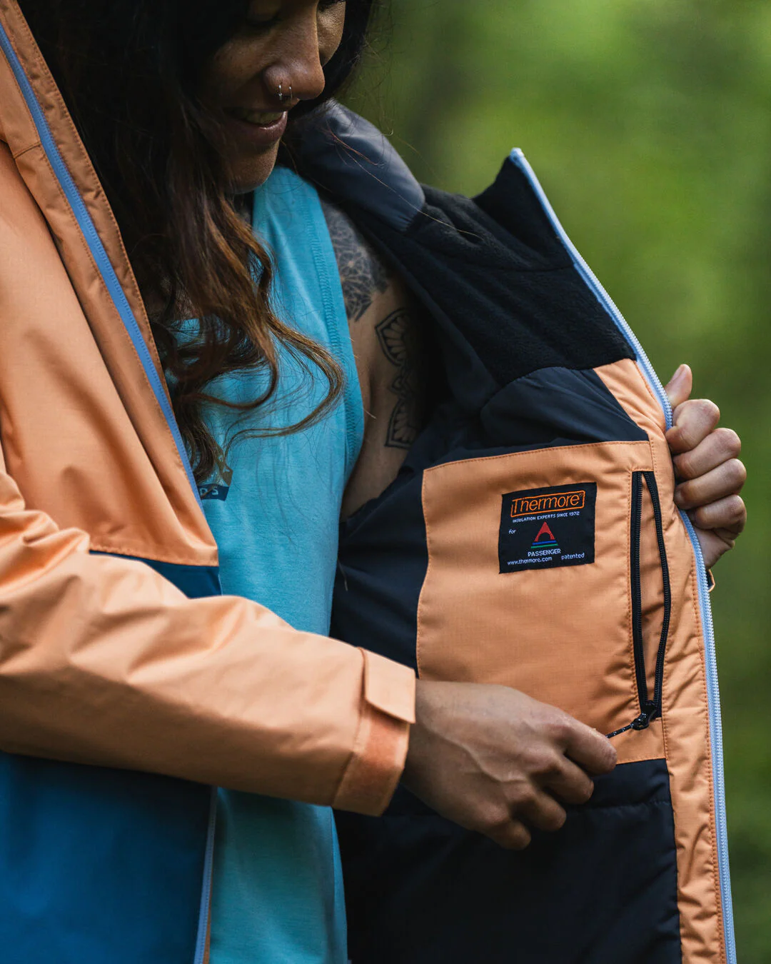 Terrain Insulated Water Resistant Jacket - Corsair Blue/ Apricot - Image 2