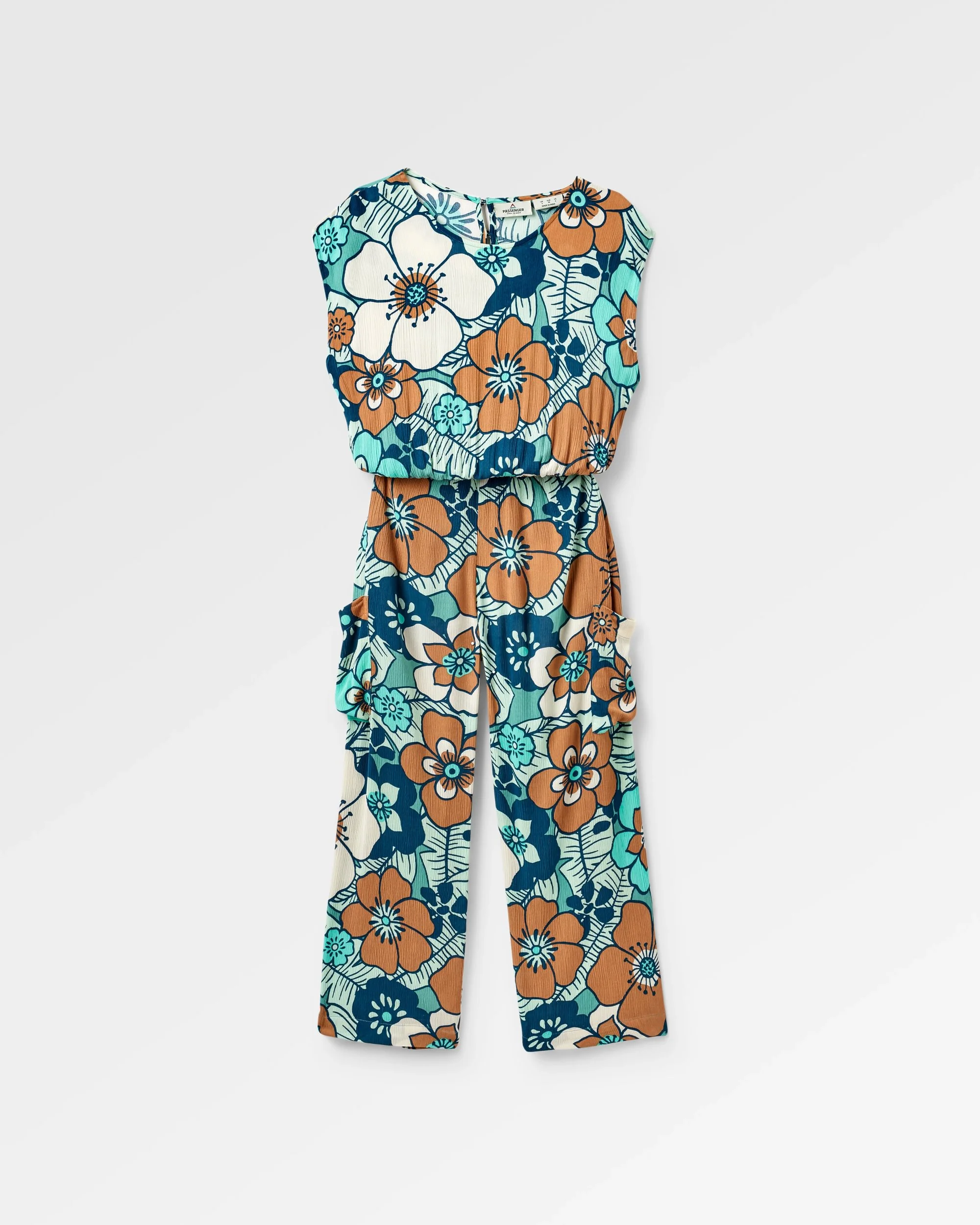 Thimbleberry Jumpsuit - Vintage Floral Aqua
