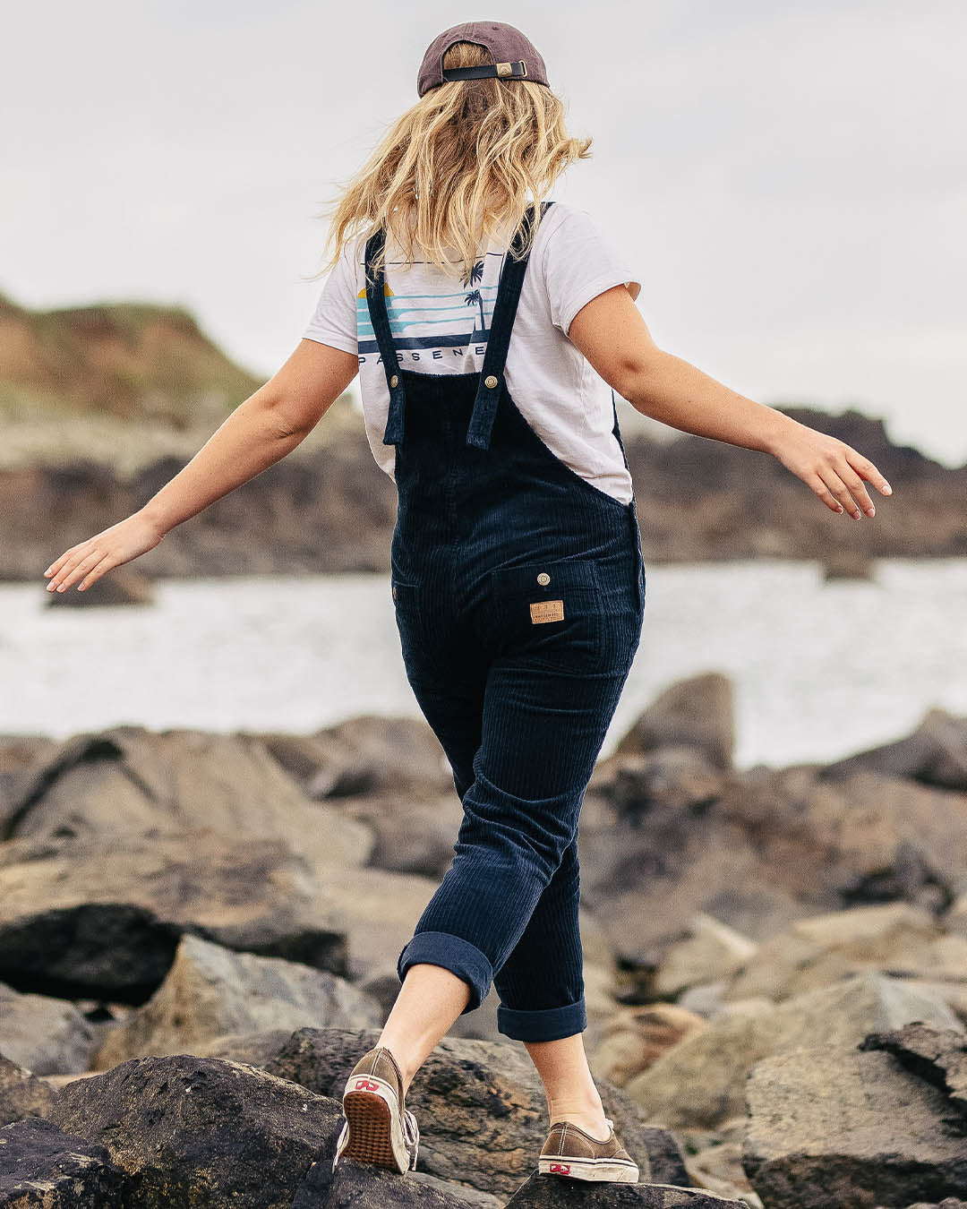 Tiaga Cord Dungarees - Deep Navy - Image 3