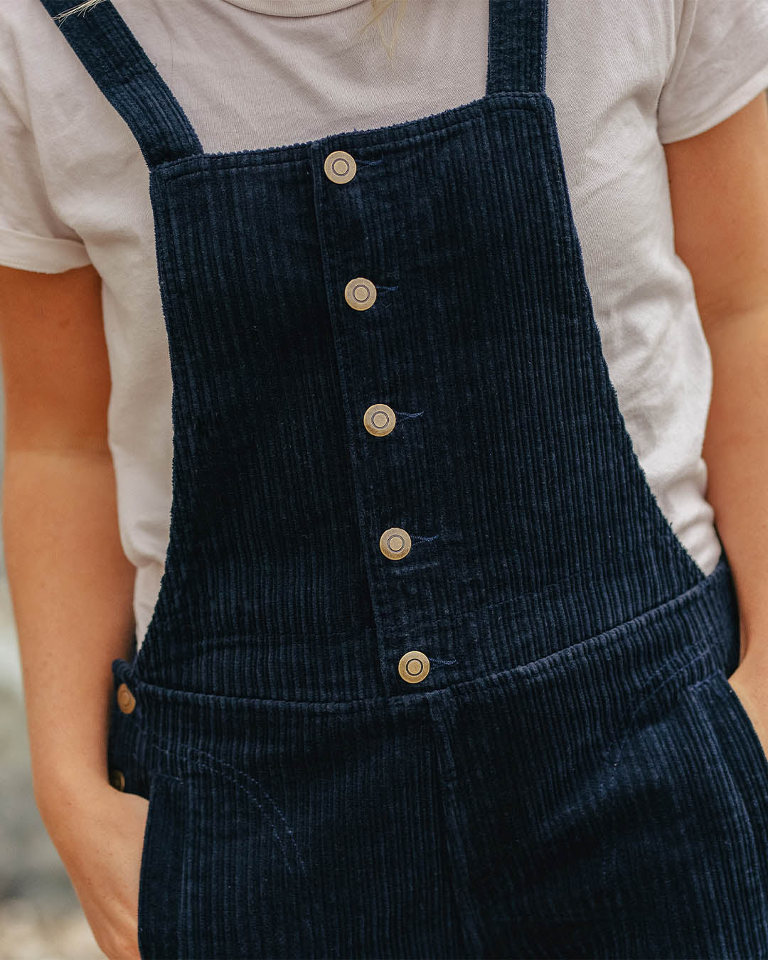 Tiaga Cord Dungarees - Deep Navy - Image 4