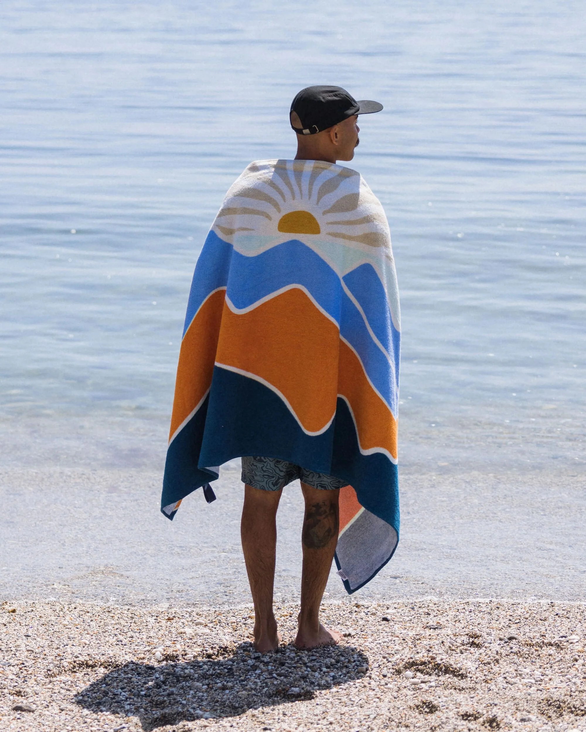 Tideline Organic Cotton Beach Towel - Cornflower