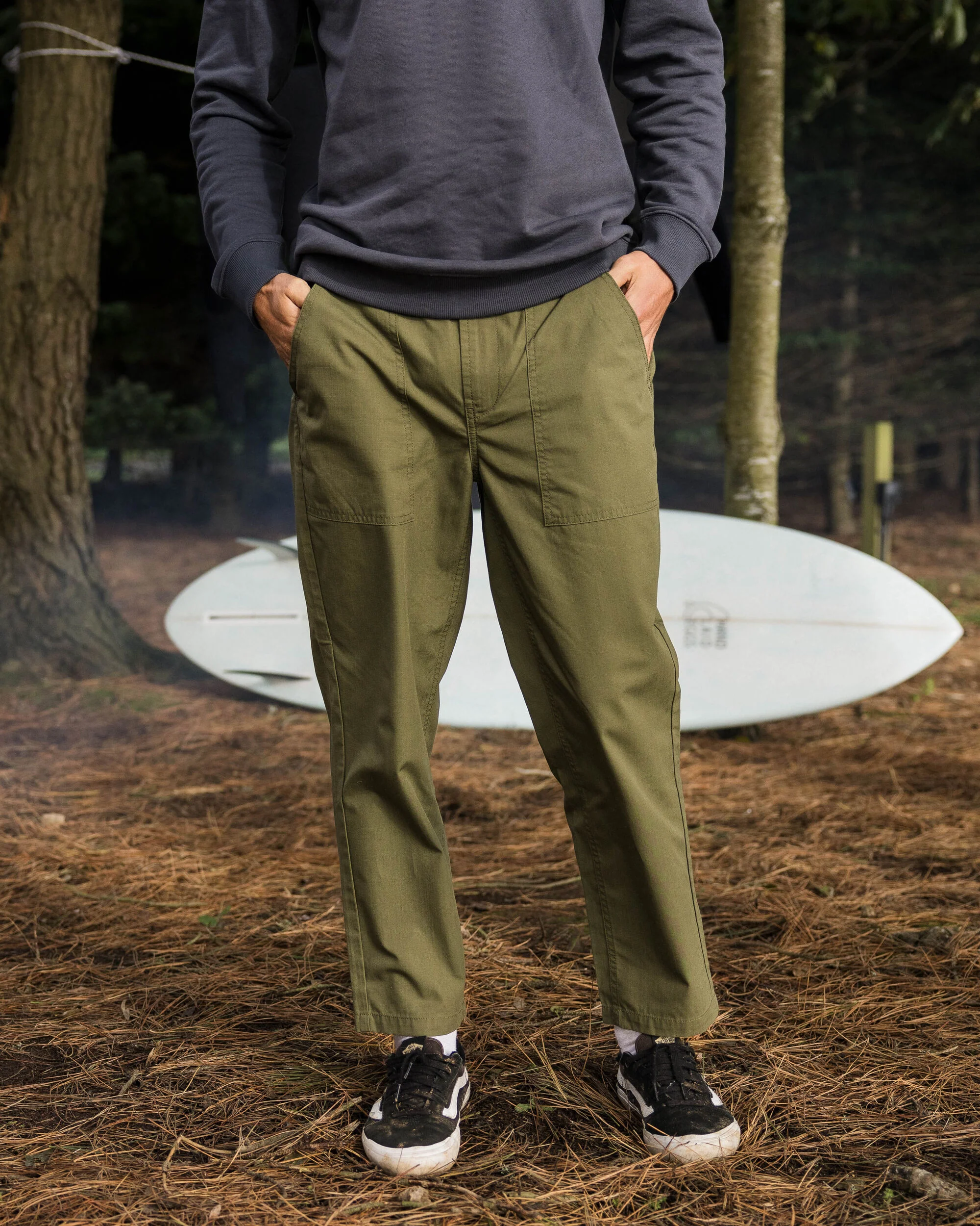 Timeless Crop Trouser - Khaki - Image 3