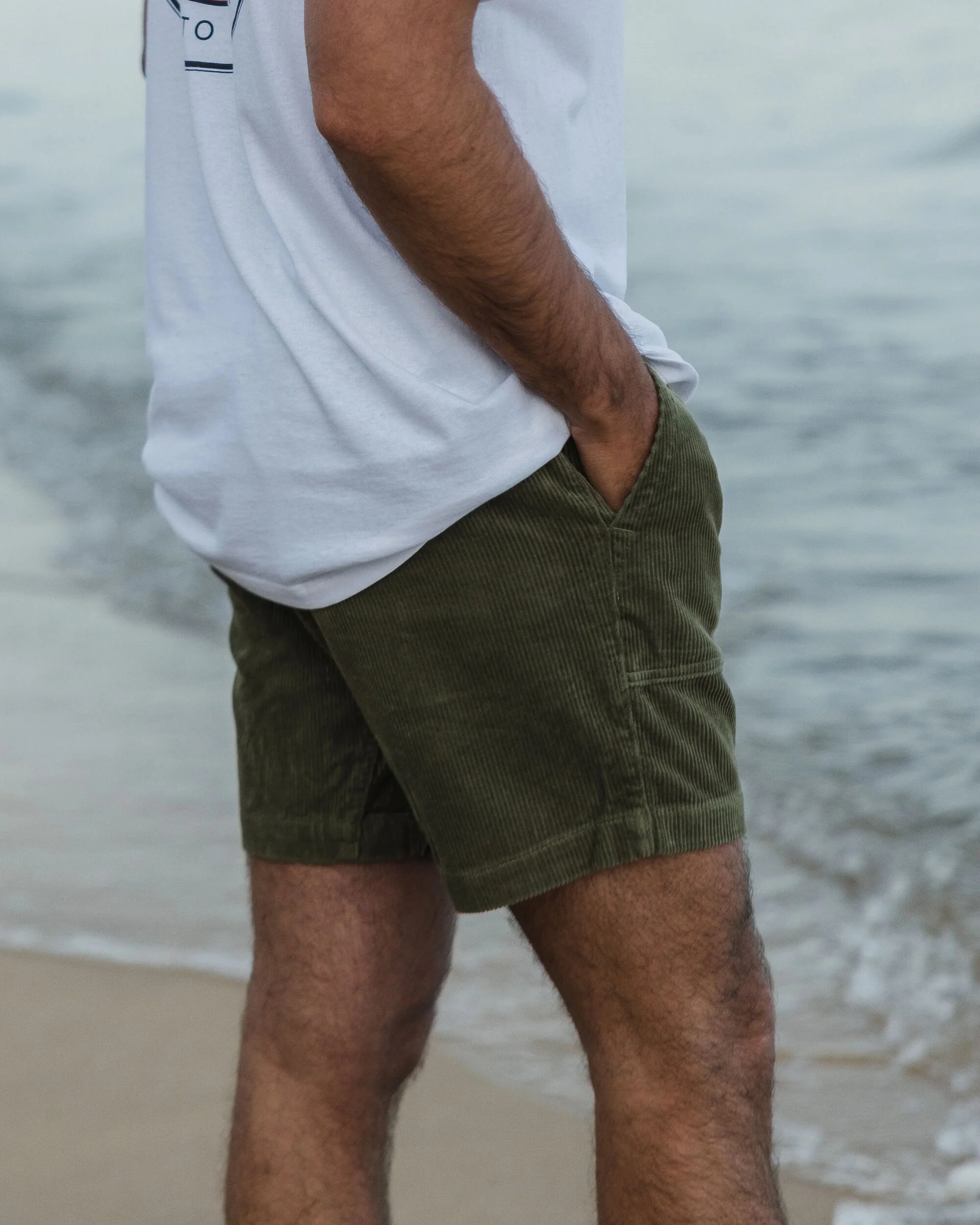 Topanga Cord Short - Khaki - Image 5