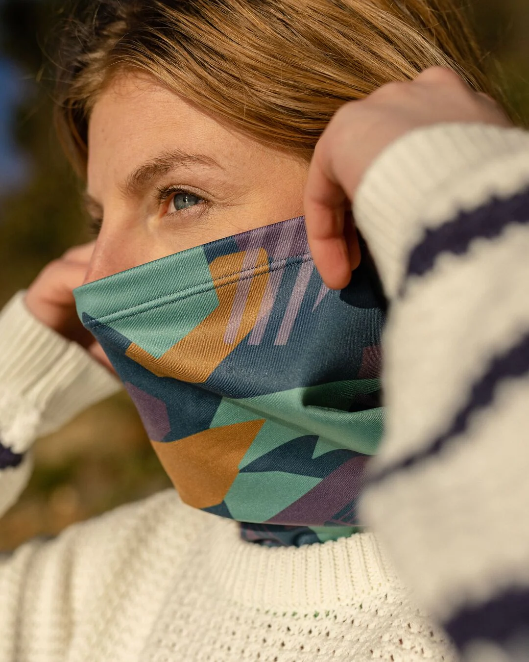 Trail Gaiter - Deep Blue Camo Pattern