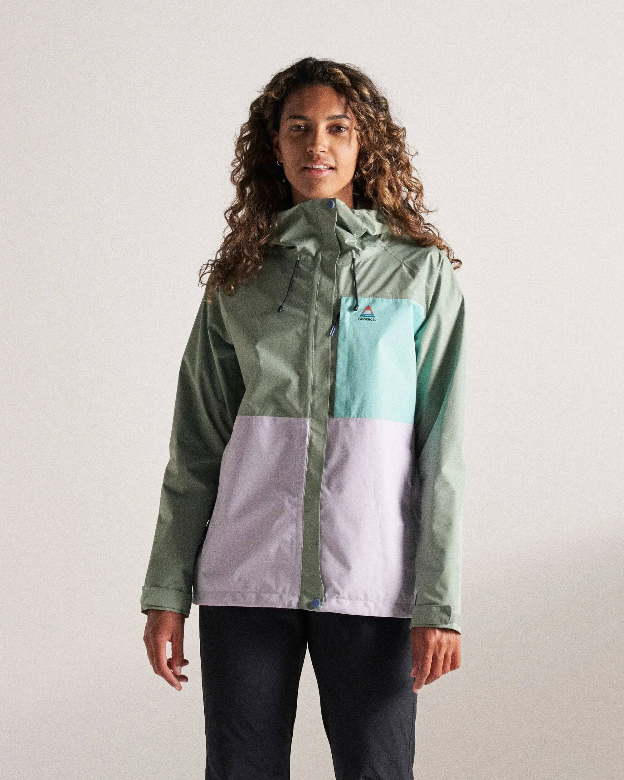 Trailscape Women's Waterproof Jacket - Pistachio/Lilac Mist/Aqua