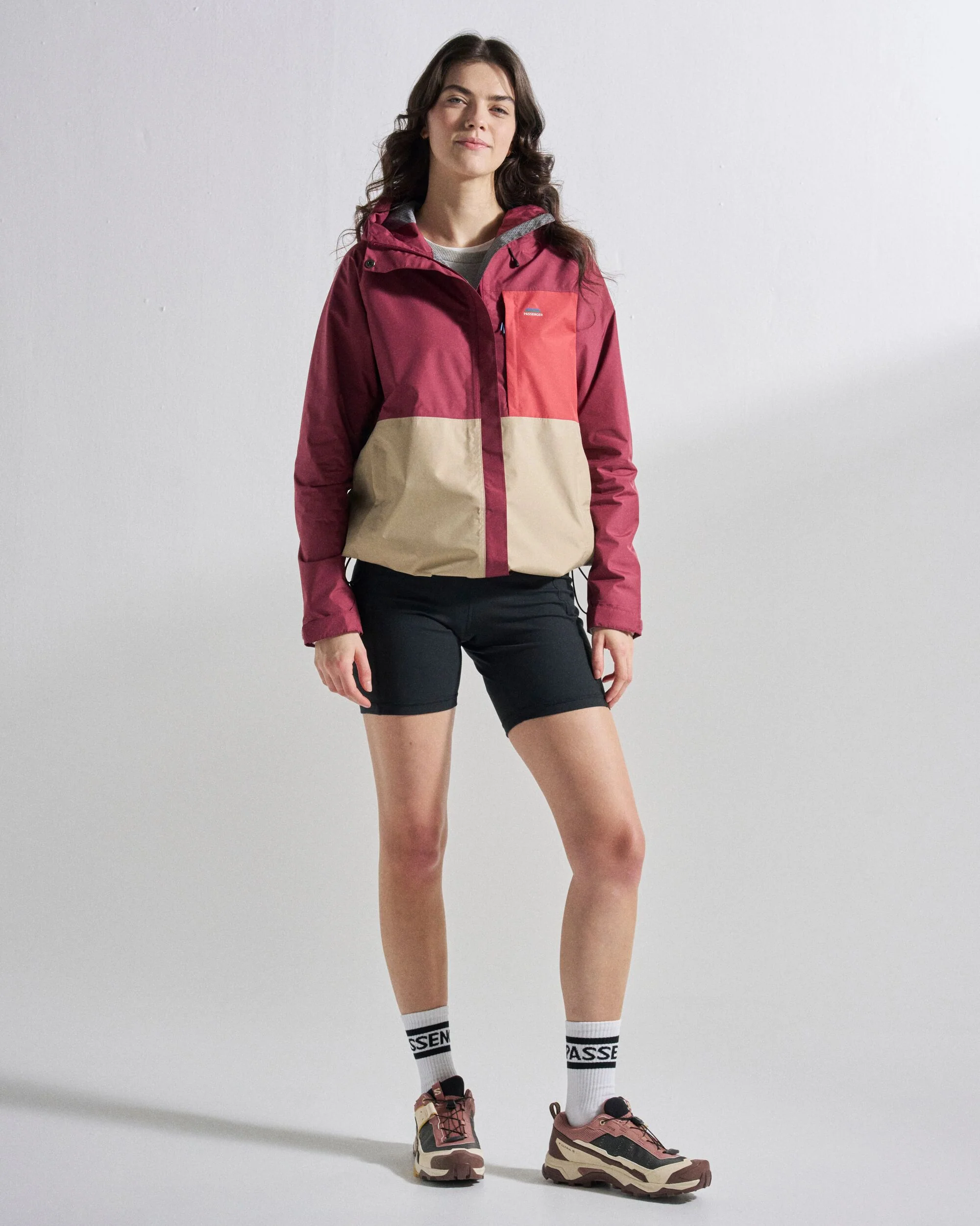Trailscape Women's Waterproof Jacket - Maroon/Stone - Image 4