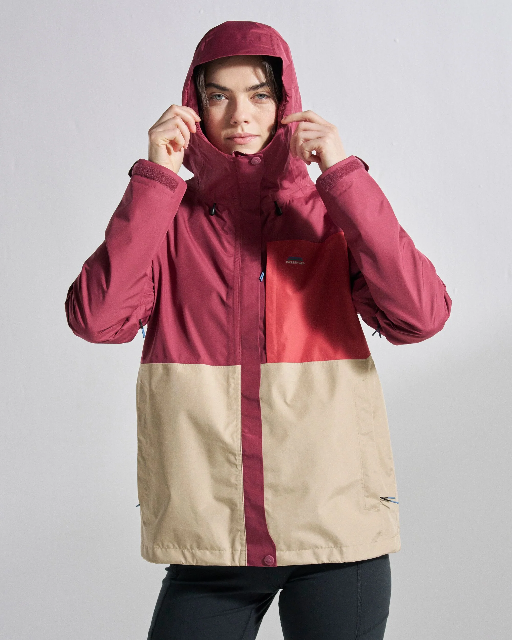 Trailscape Women's Waterproof Jacket - Maroon/Stone - Image 5