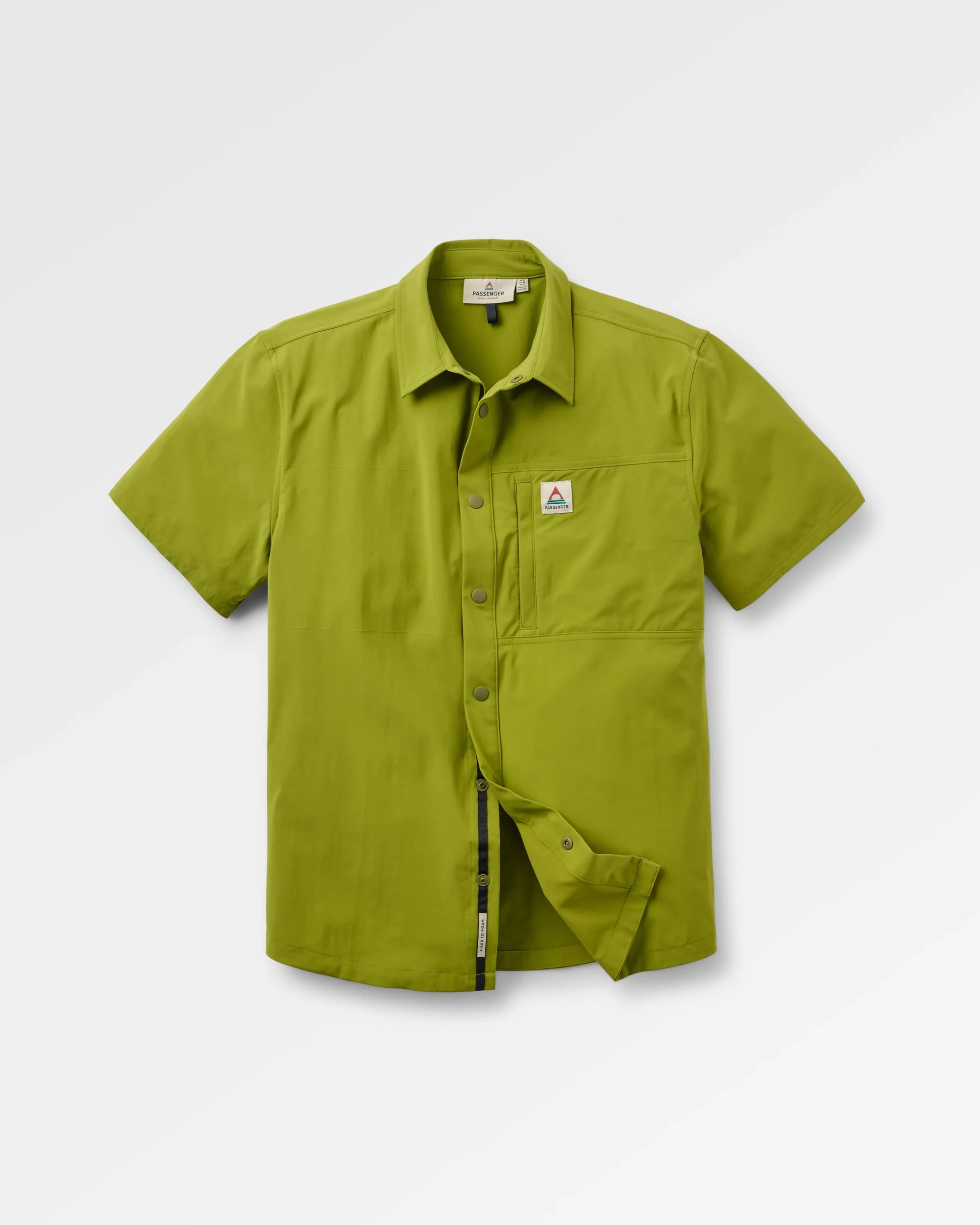 Traveller Short Sleeve Stretch Shirt - Tea Green
