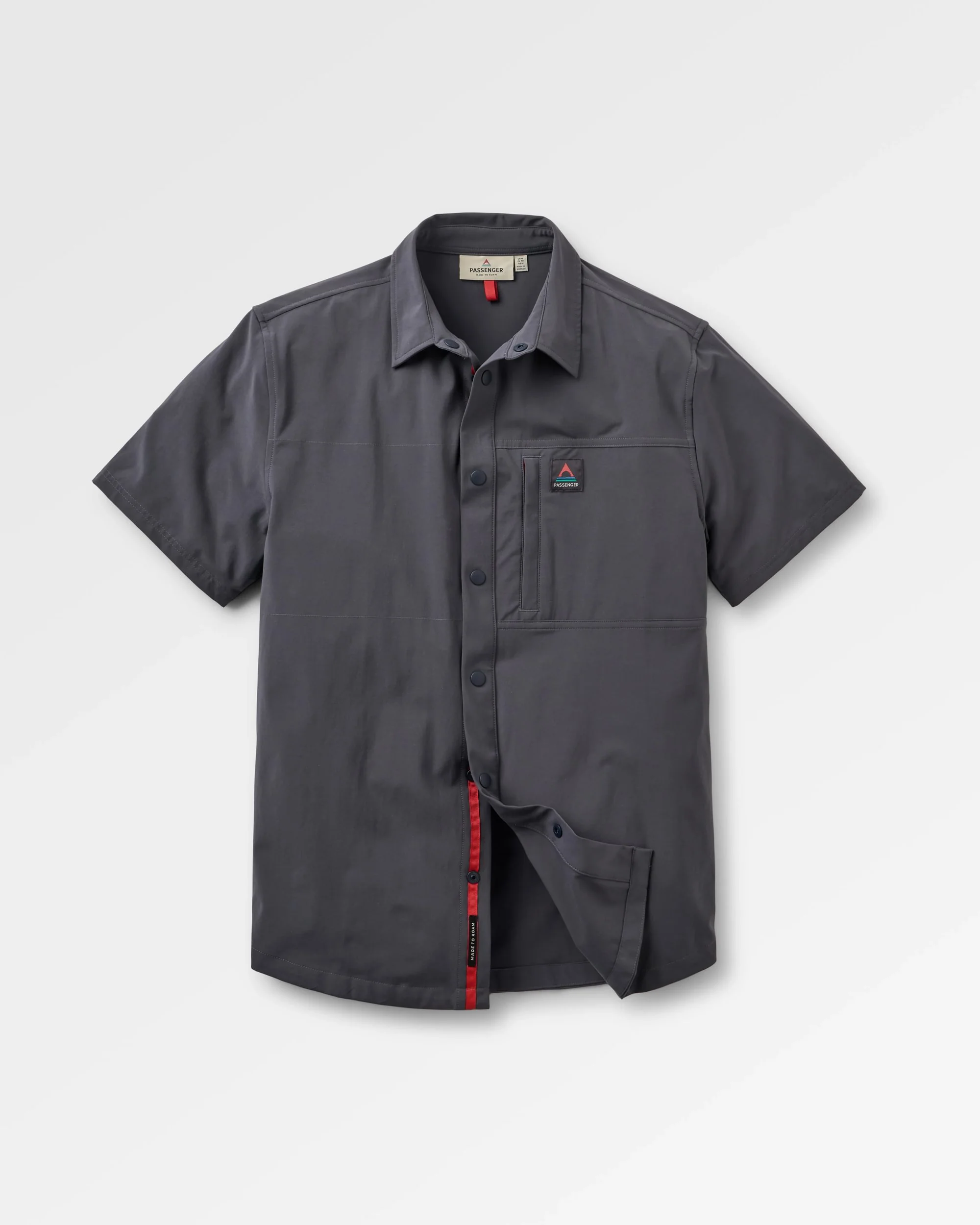 Traveller Short Sleeve Stretch Shirt - Charcoal