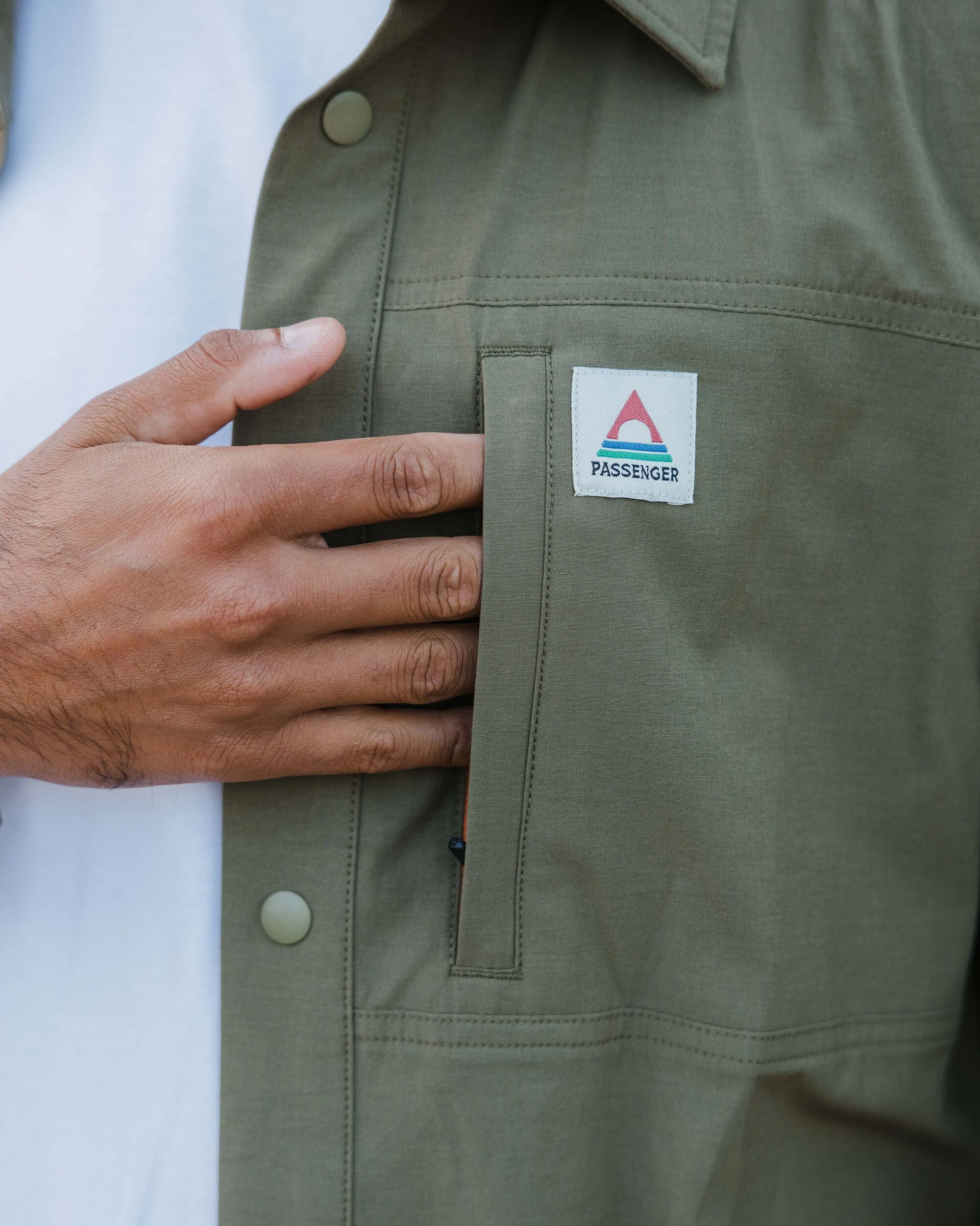Traveller Stretch Shirt - Khaki - Image 3