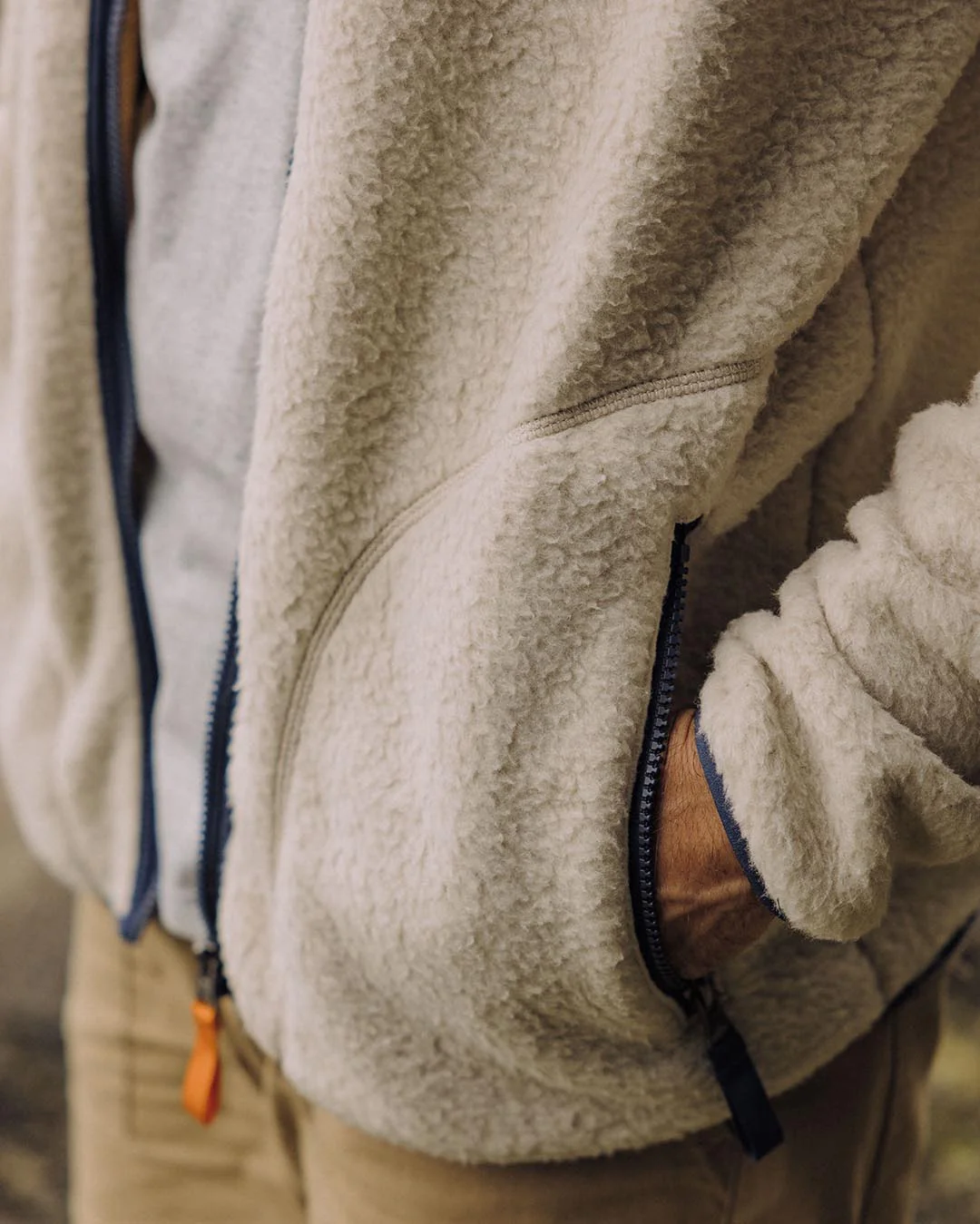 Tripper Full Zip Sherpa Fleece - Oatmeal - Image 4