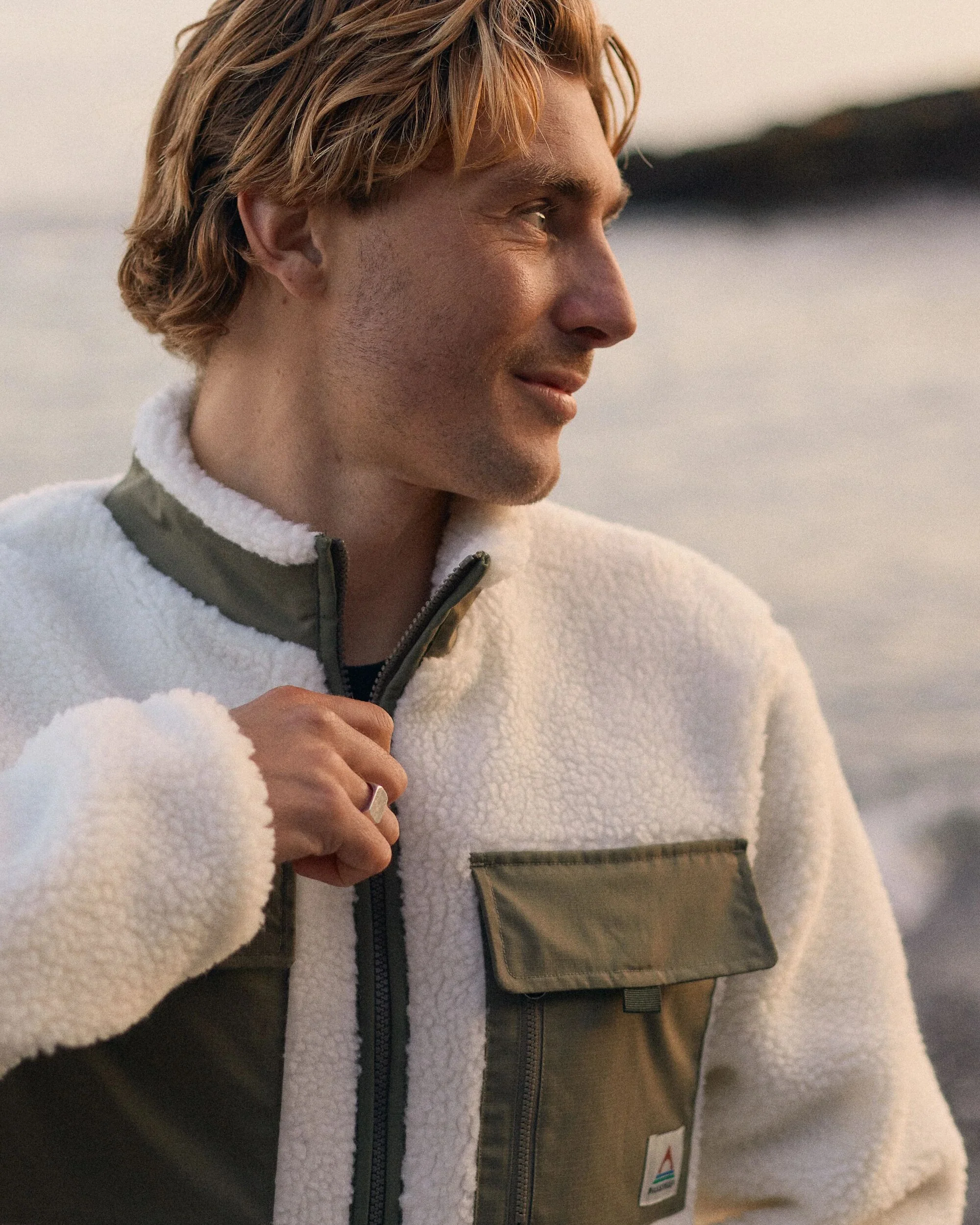 Valiant Deep Pile Fleece - Off White - Image 3