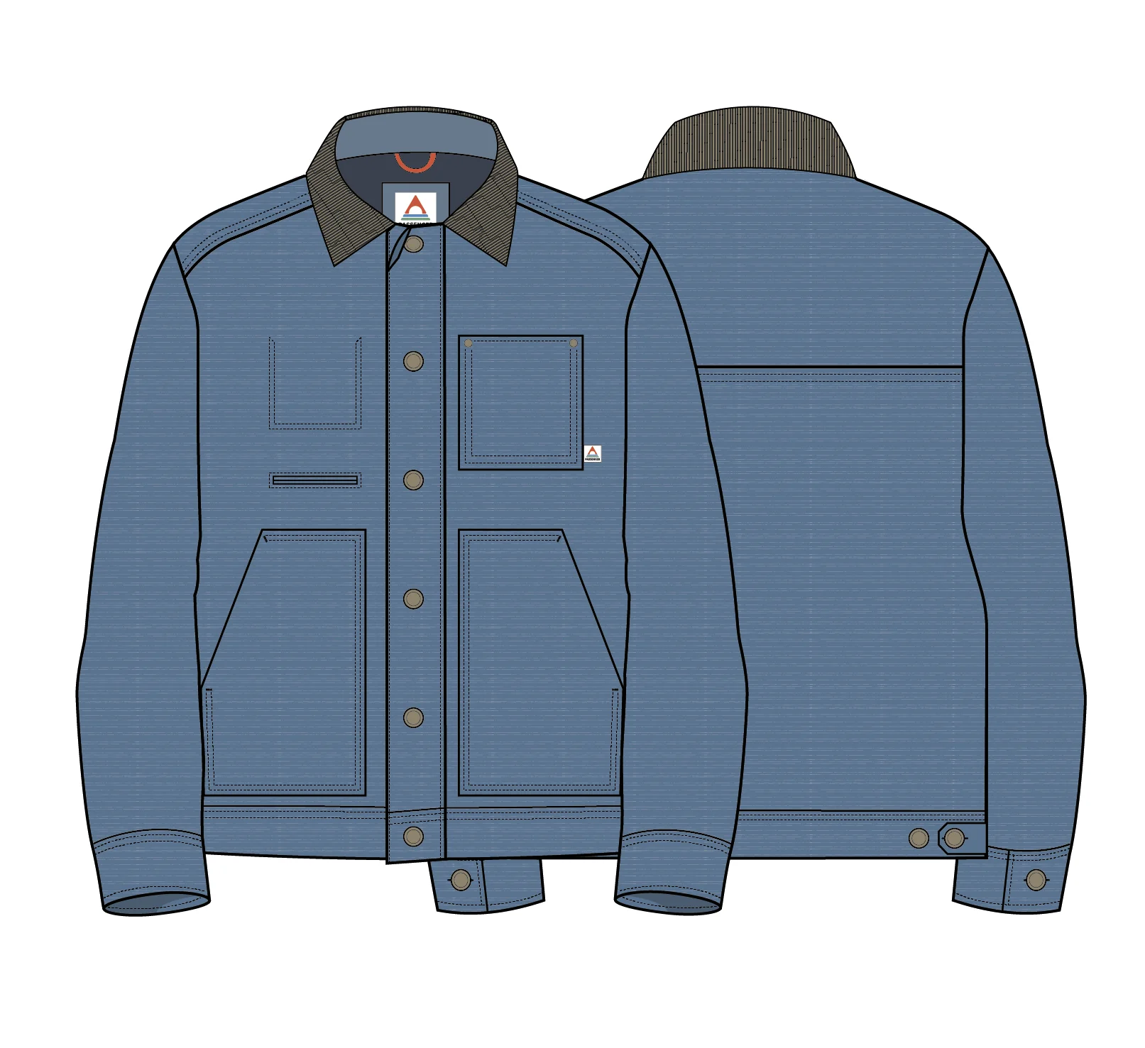 Vantage Lined Denim Jacket - Mid Wash Denim - Image 11