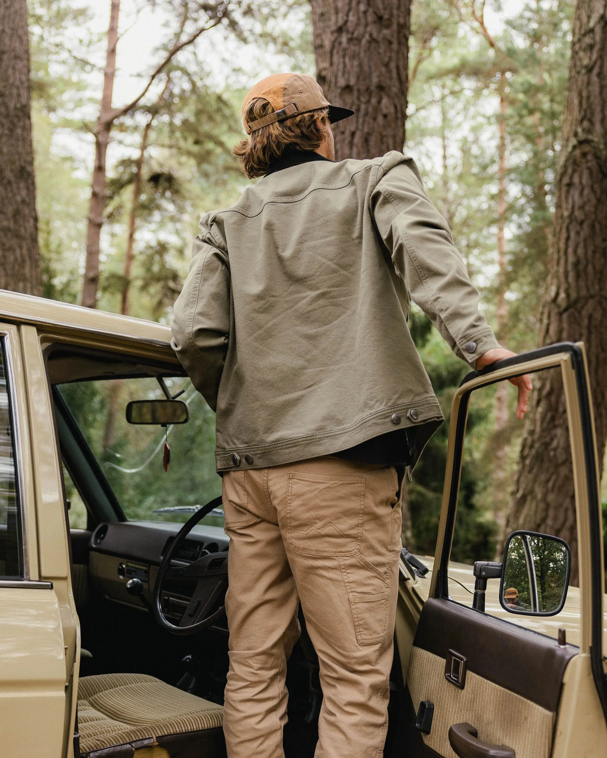 Vantage Lined Organic Cotton Canvas Jacket - Dusty Olive - Image 3