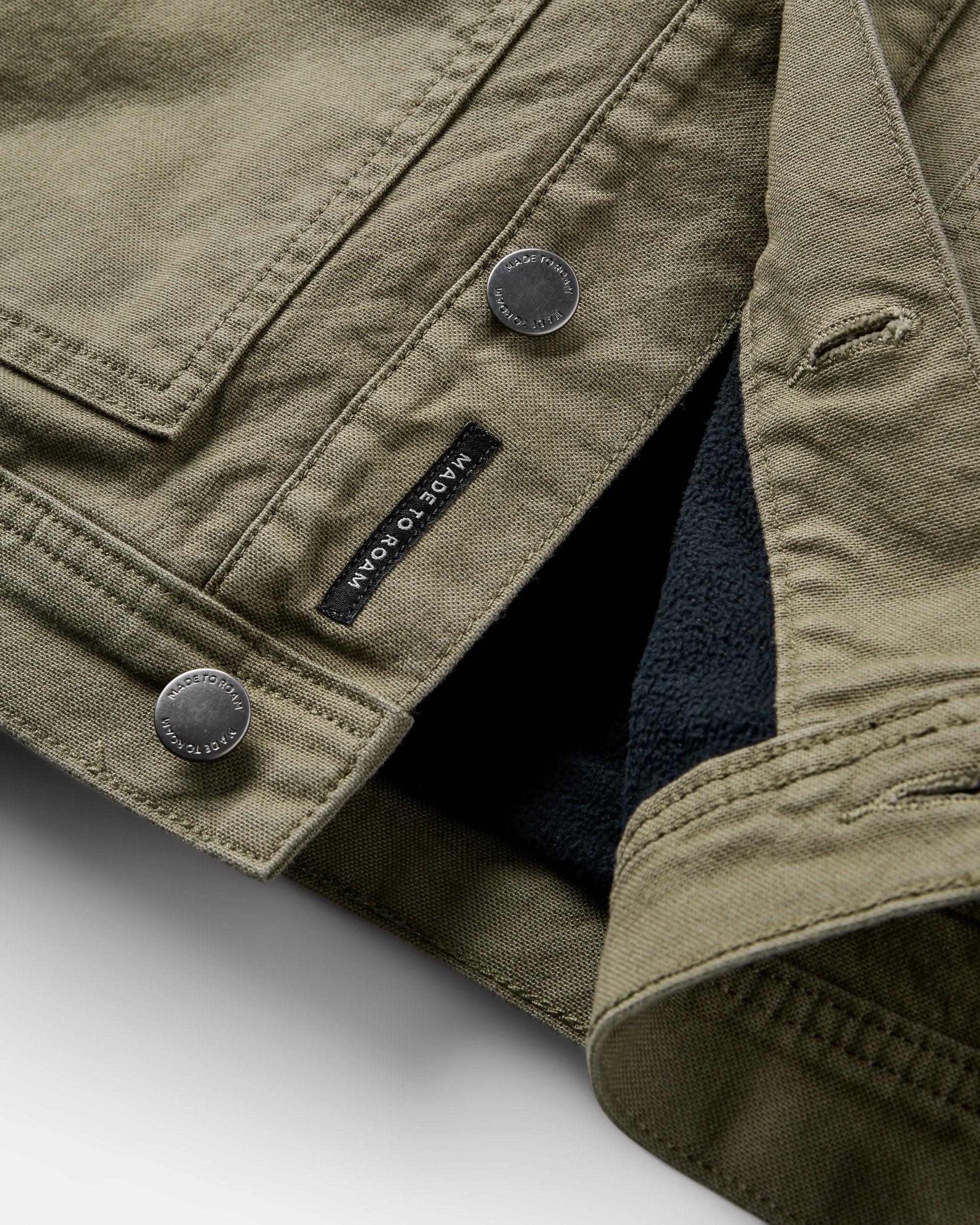 Vantage Lined Organic Cotton Canvas Jacket - Dusty Olive - Image 6