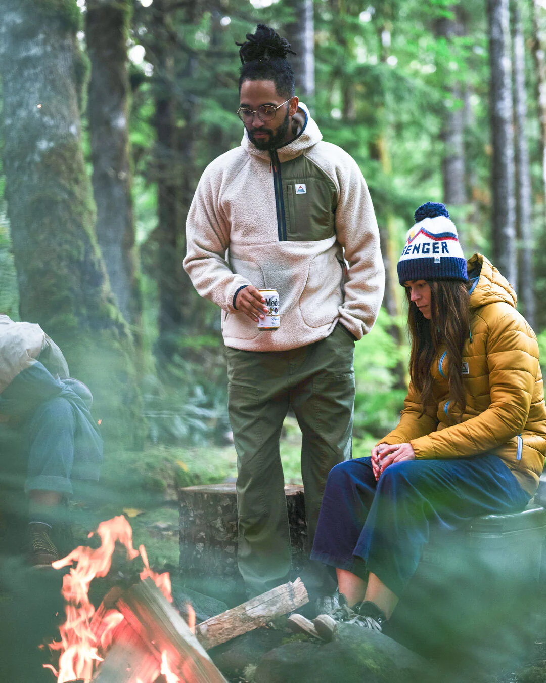 Ventura 1/2 Zip Sherpa Fleece - Oatmeal/Khaki - Image 2