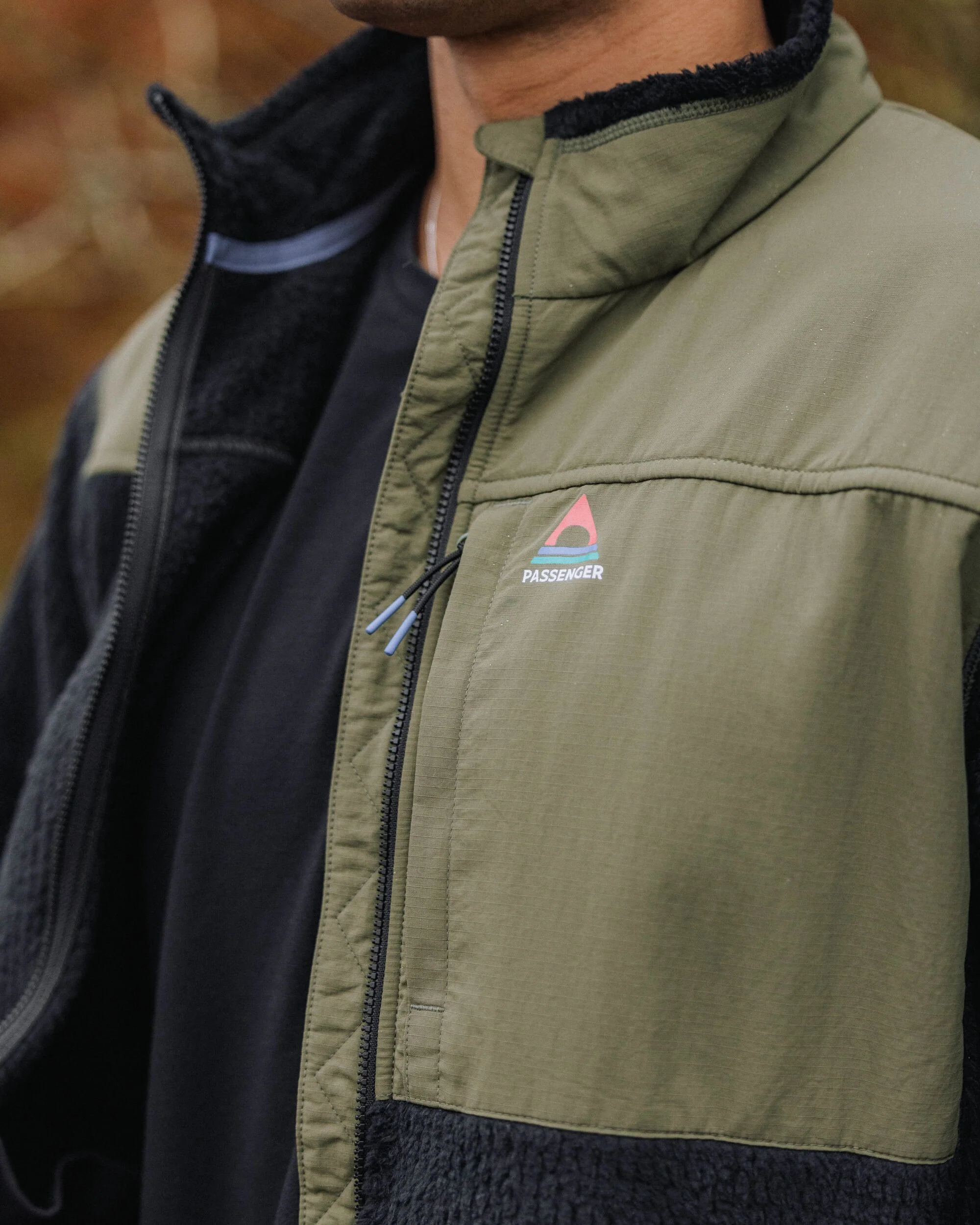 Venturescape Men's Fleece - Black/Khaki - Image 4