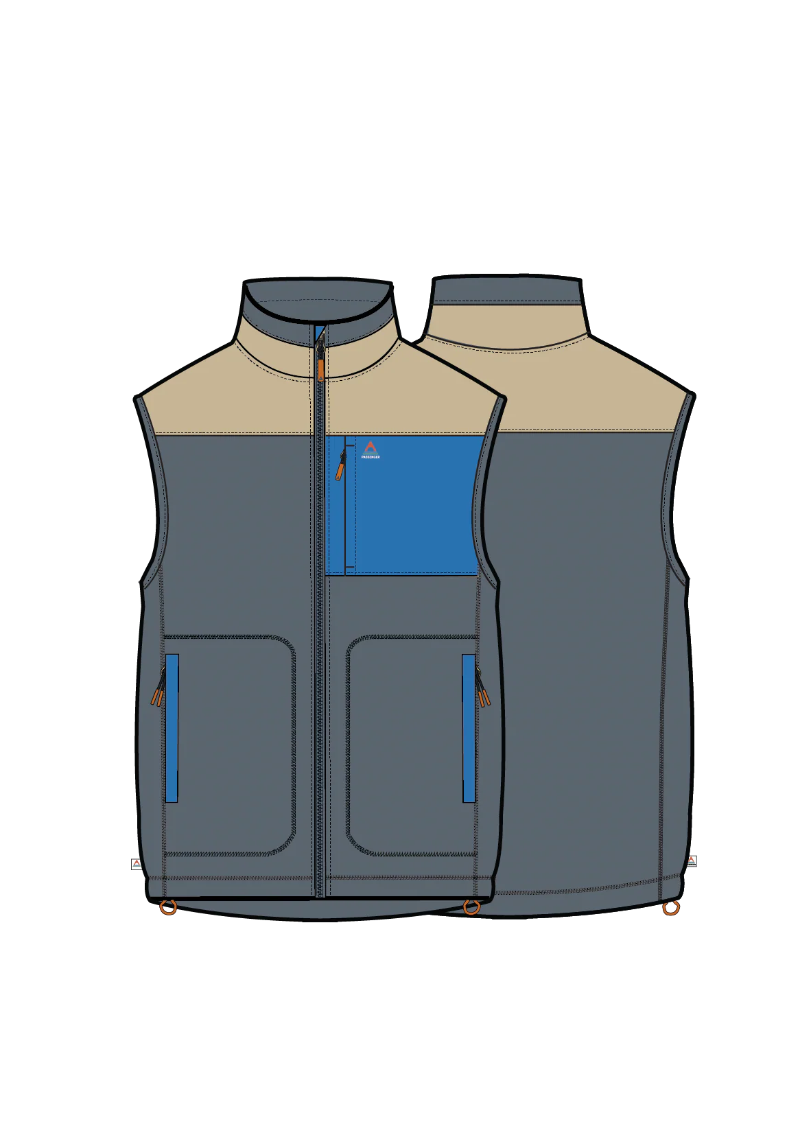 Venturescape Women's Fleece Vest - Desert/Storm Grey - Image 5