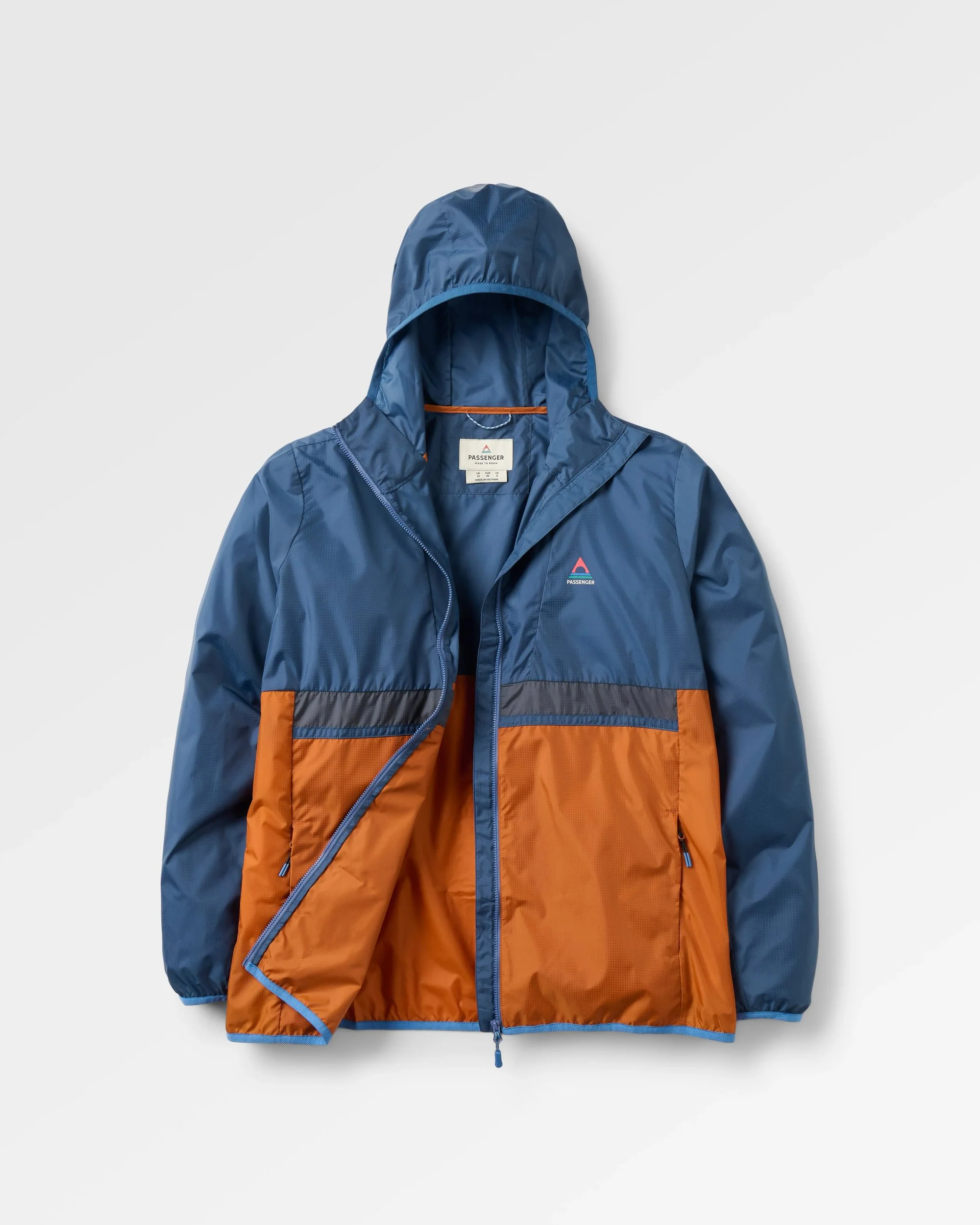 Viento Windshell Jacket - Dark Denim/Sunset Orange - Image 2
