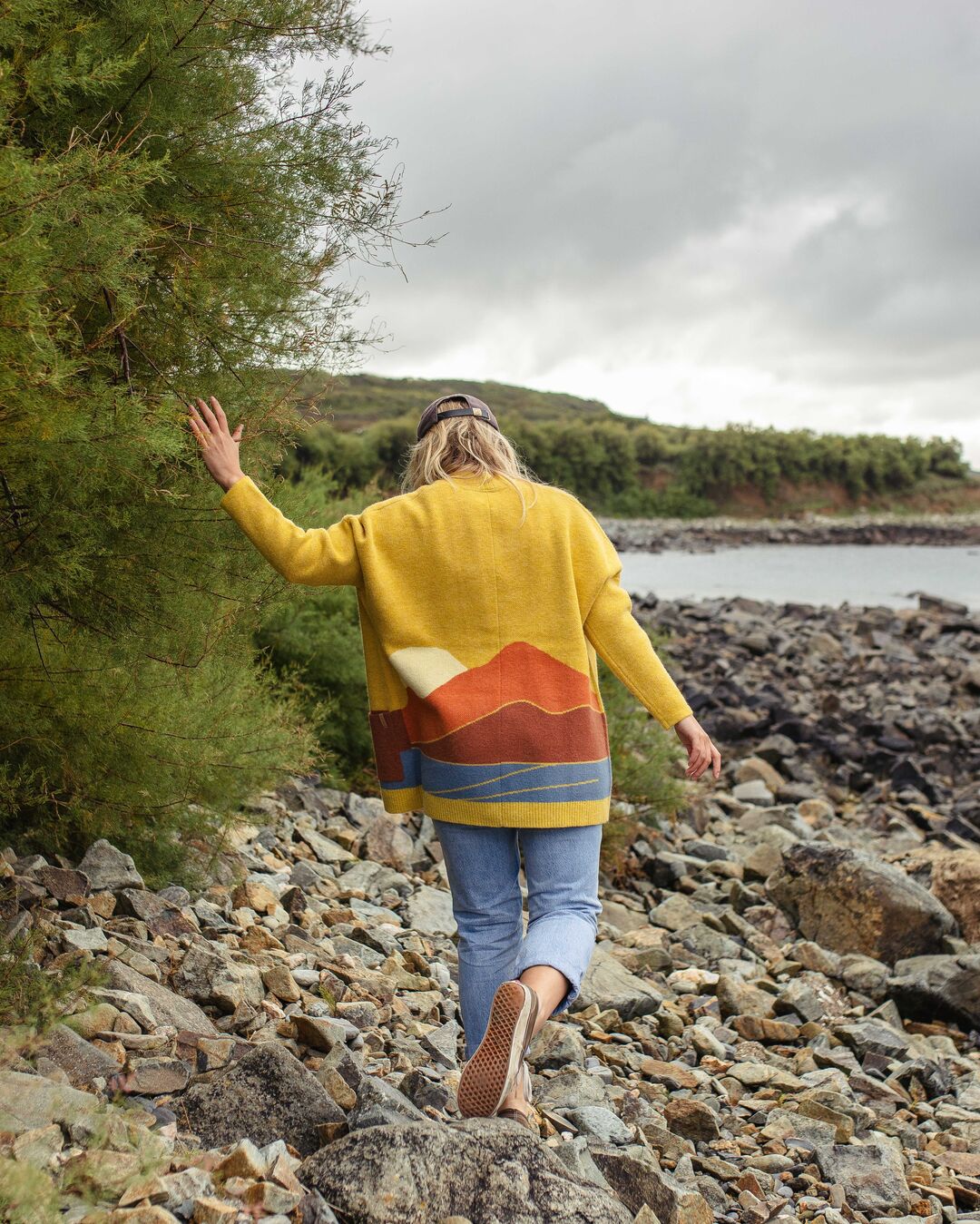 Vista Knitted Cardigan - Amber Gold - Image 8