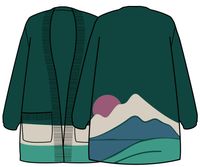 Vista Knitted Cardigan - Rain Forest - Image 10