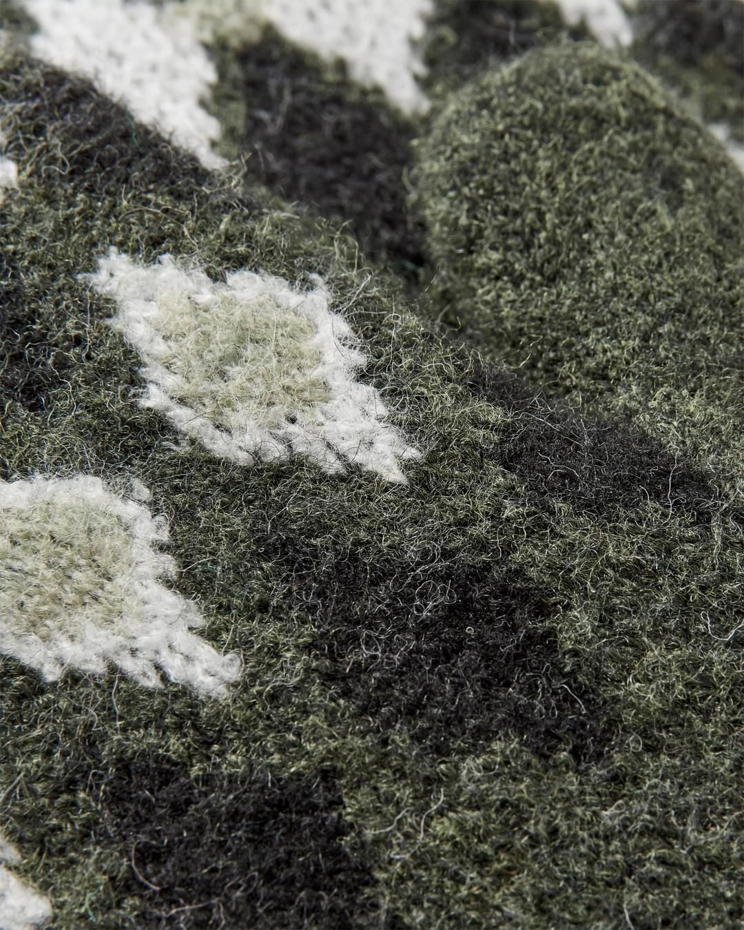 Wave Fleece Lined Mittens - Khaki - Image 2