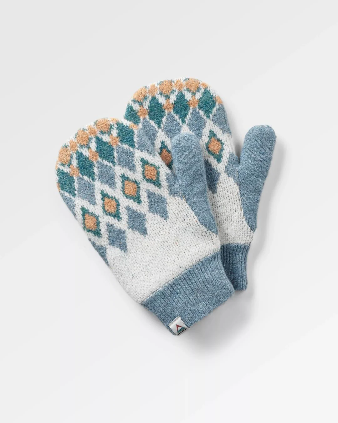 Wave Fleece Lined Mittens - Vintage White
