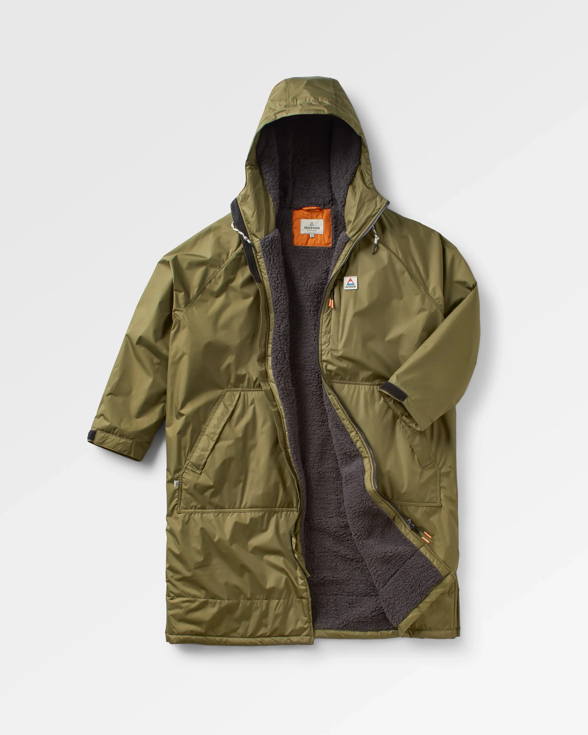 Waves Sherpa Lined Changing Robe - Khaki - Image 3