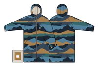 Waves Sherpa Lined Changing Robe - Scenic Navy - Image 9