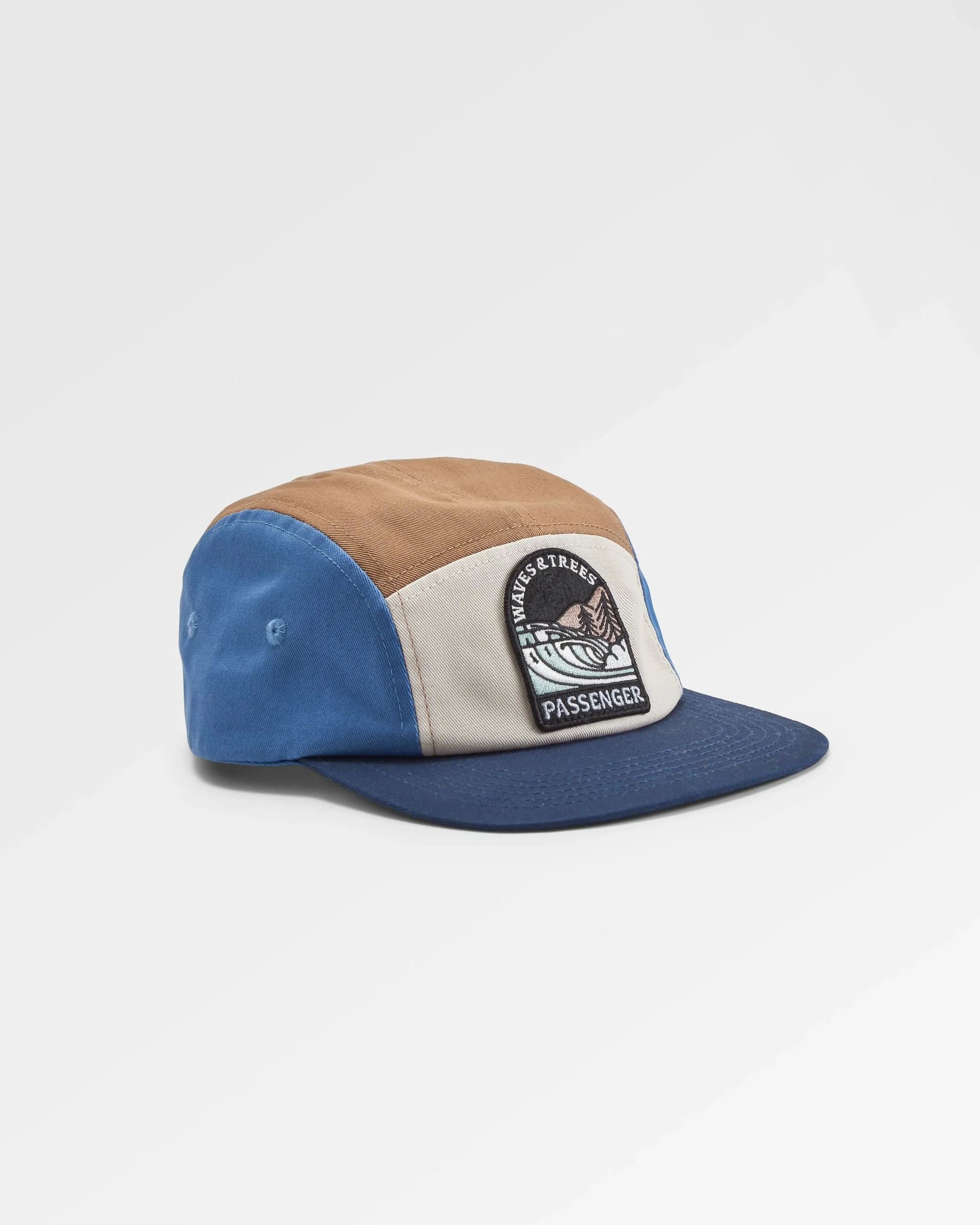 Waves & Trees 5 Panel Cap - Moonlight Blue
