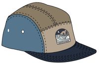 Waves & Trees 5 Panel Cap - Moonlight Blue - Image 7