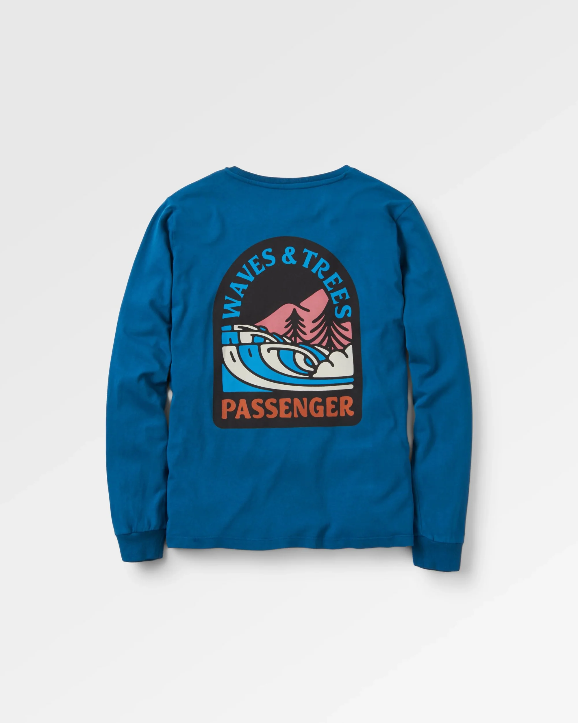 Waves & Trees LS T-Shirt - Tidal Blue - Image 5