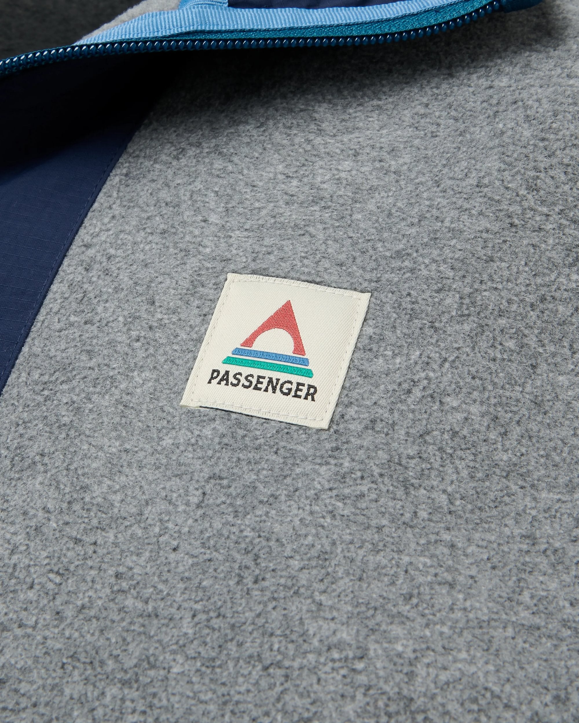 Woodland Hooded Polartec® Fleece - Grey Marl/Dark Denim - Image 4