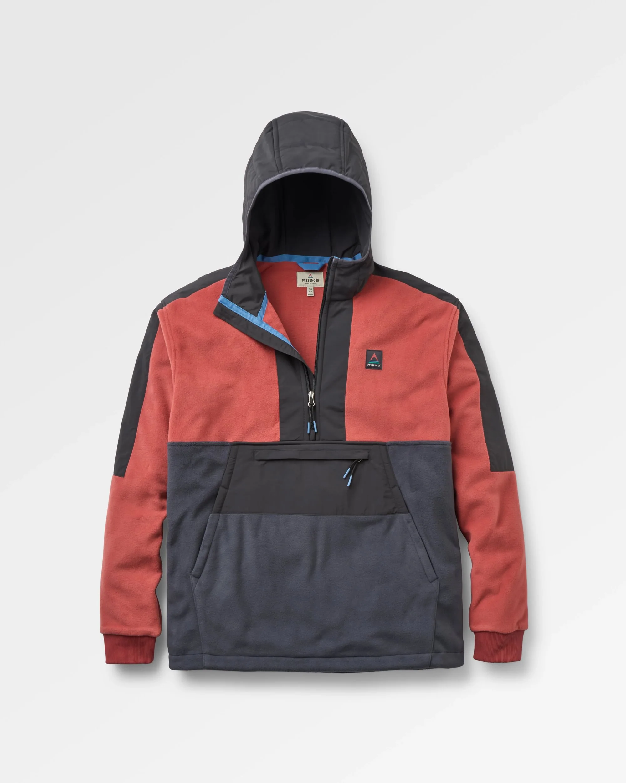 Woodland Hooded Polartec® Fleece - Redwood/Charcoal