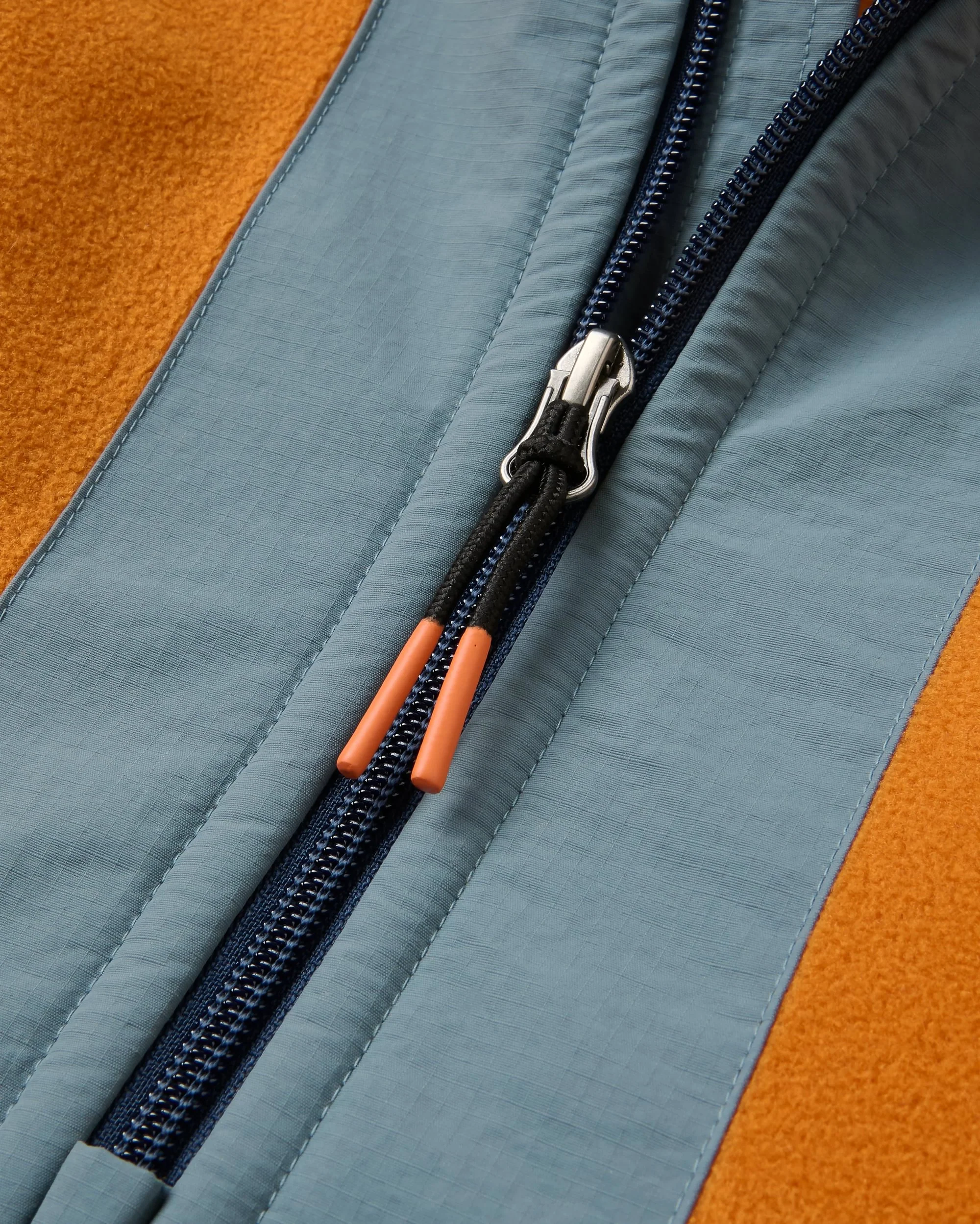 Woodland Hooded Polartec® Fleece - Retro Orange/Tidal Blue - Image 3