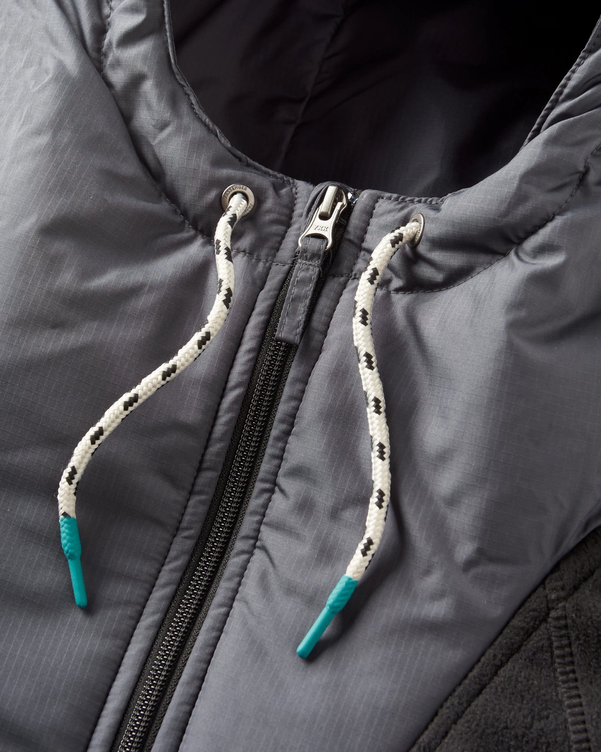 Woodland Hooded 1/2 Zip Polar Fleece - Black/ Dark Forest - Image 2