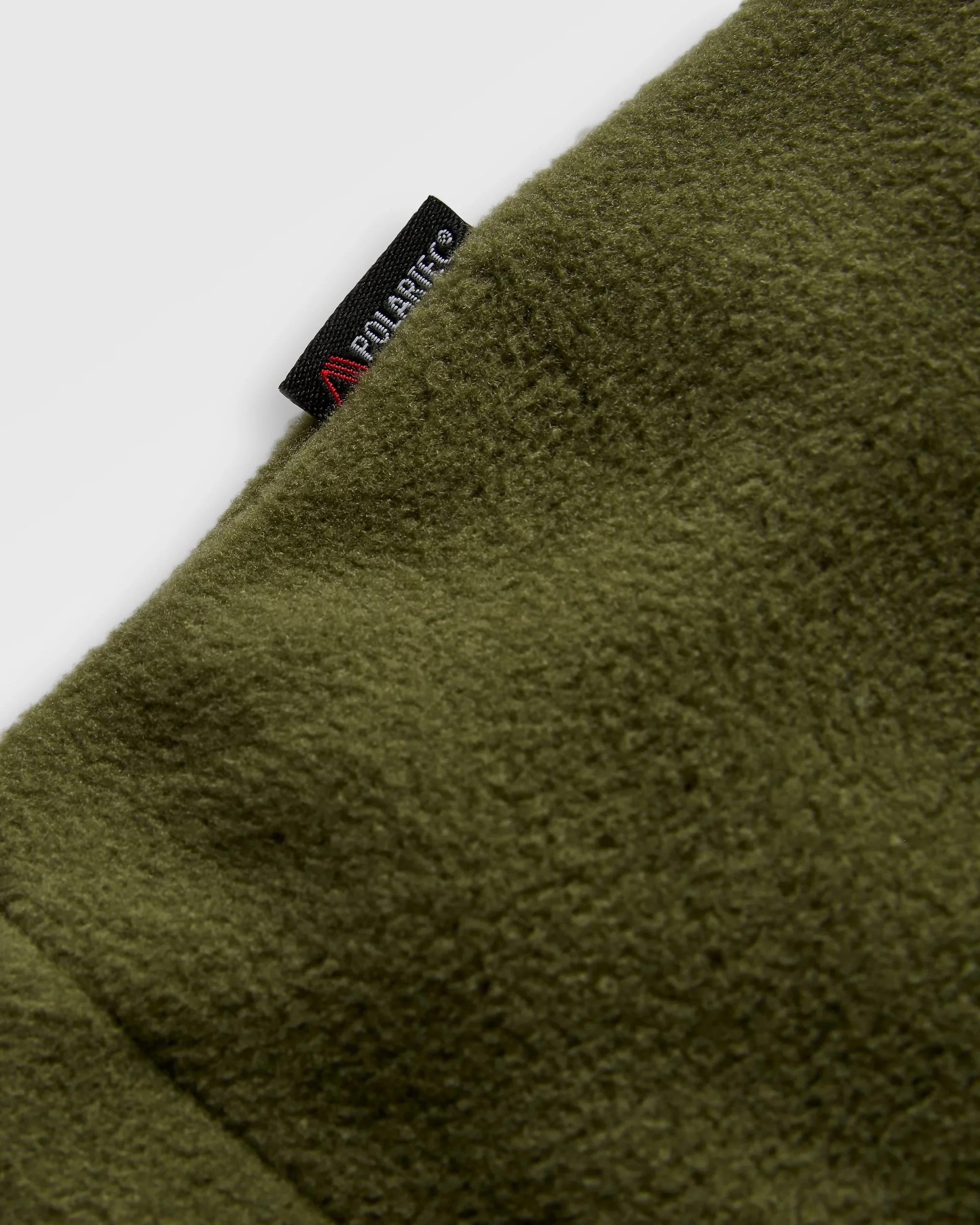Woodland Hoodless 1/2 Zip Polartec® Fleece - Grey Marl/Khaki - Image 5