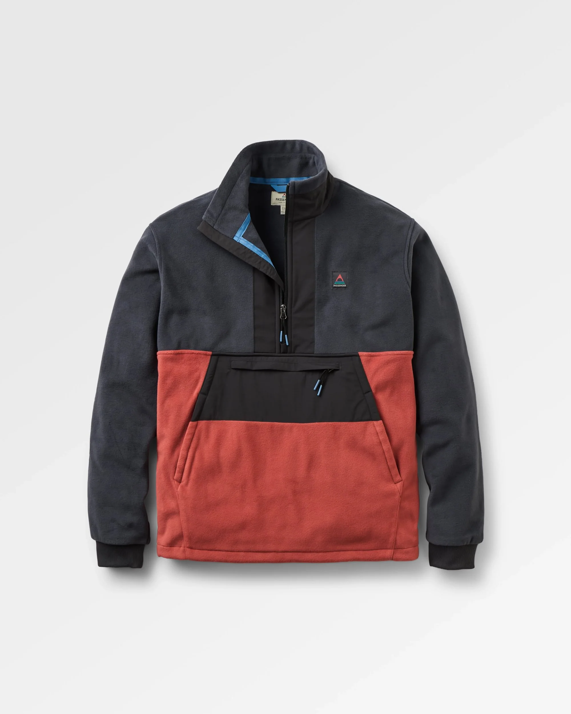 Woodland Hoodless 1/2 Zip Polartec® Fleece - Redwood/Charcoal