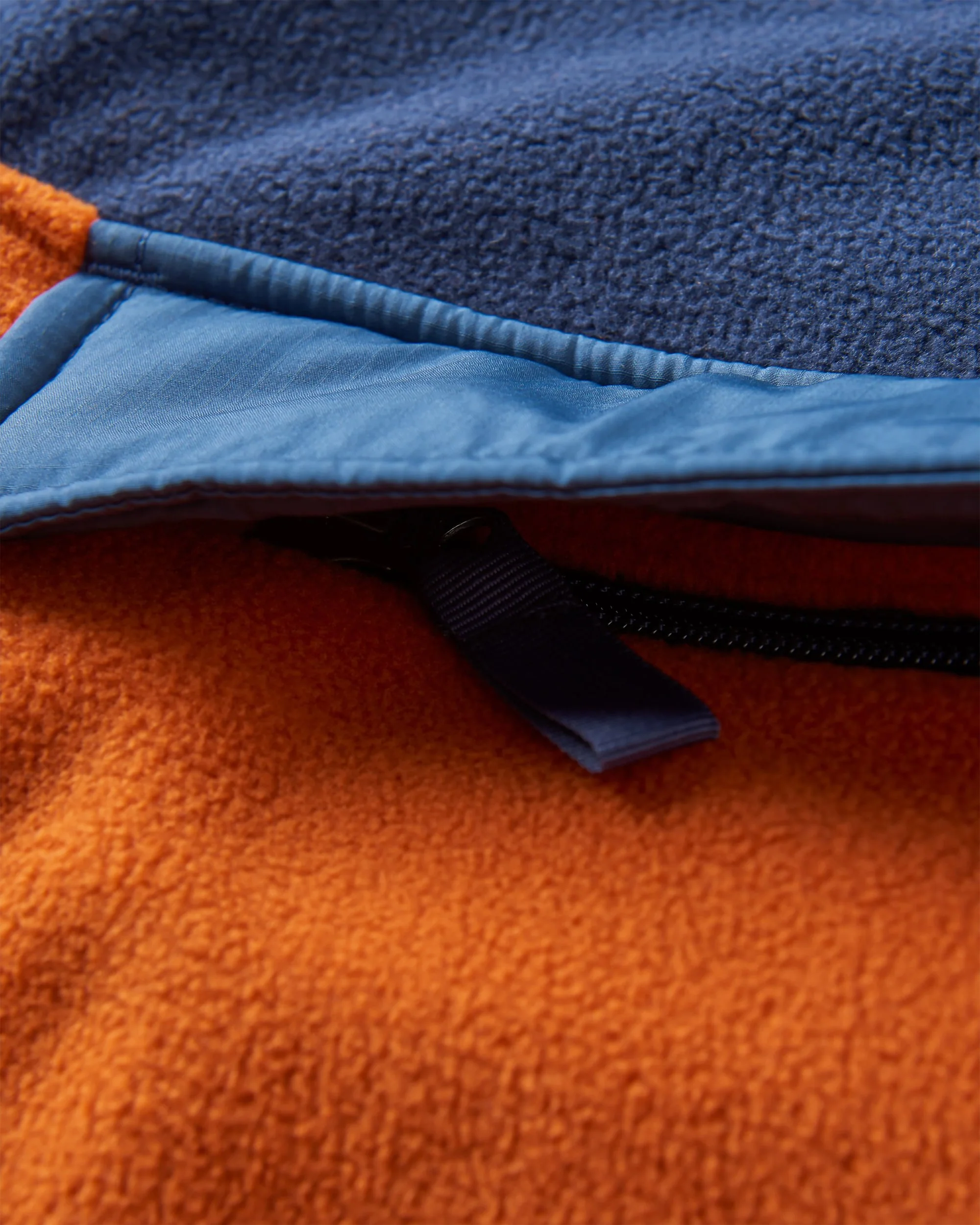 Woodland Hoodless Polar Fleece - Rich Navy/Sunset Orange - Image 9