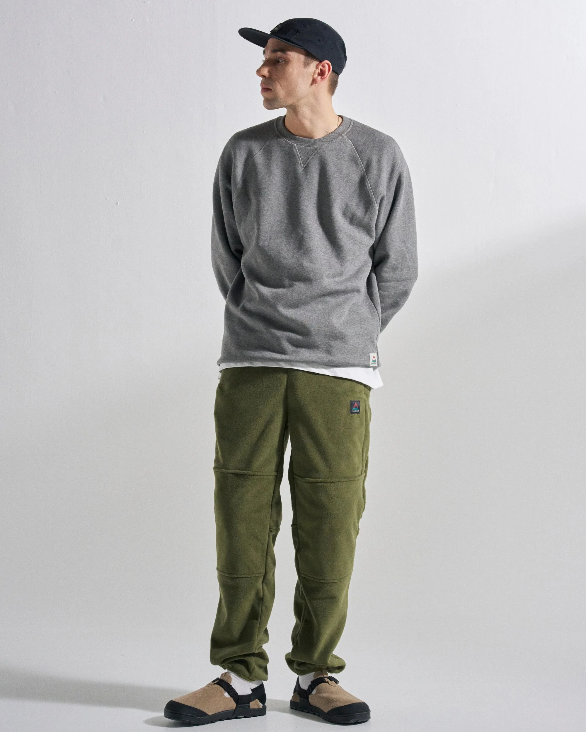 Woodland Polartec® Fleece Jogger - Khaki - Image 3