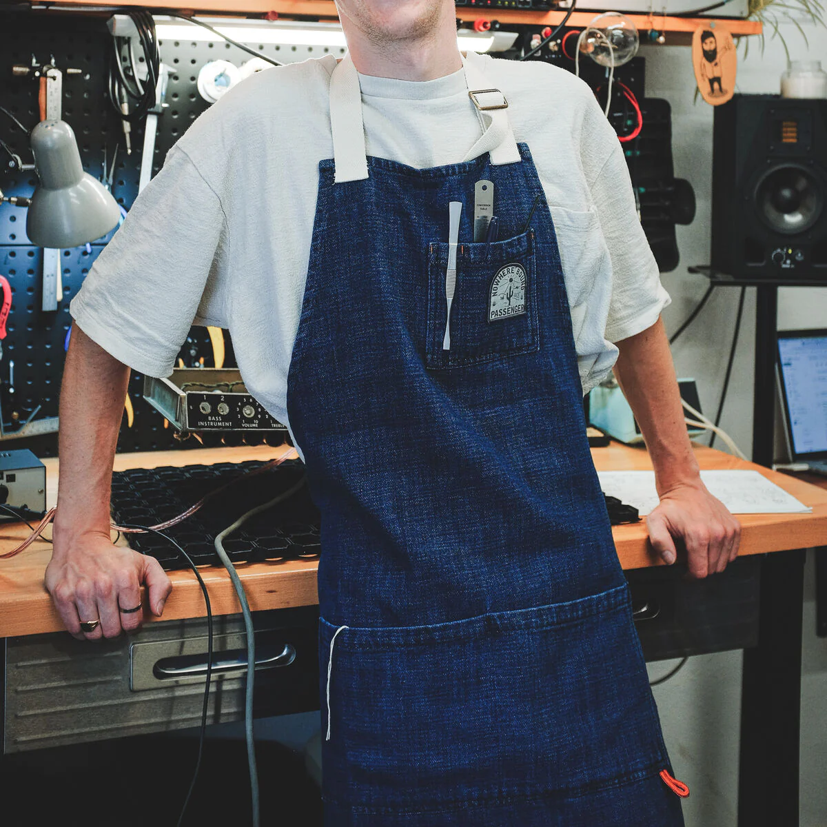Yard Organic Cotton Denim Apron - Dark Denim - Image 2
